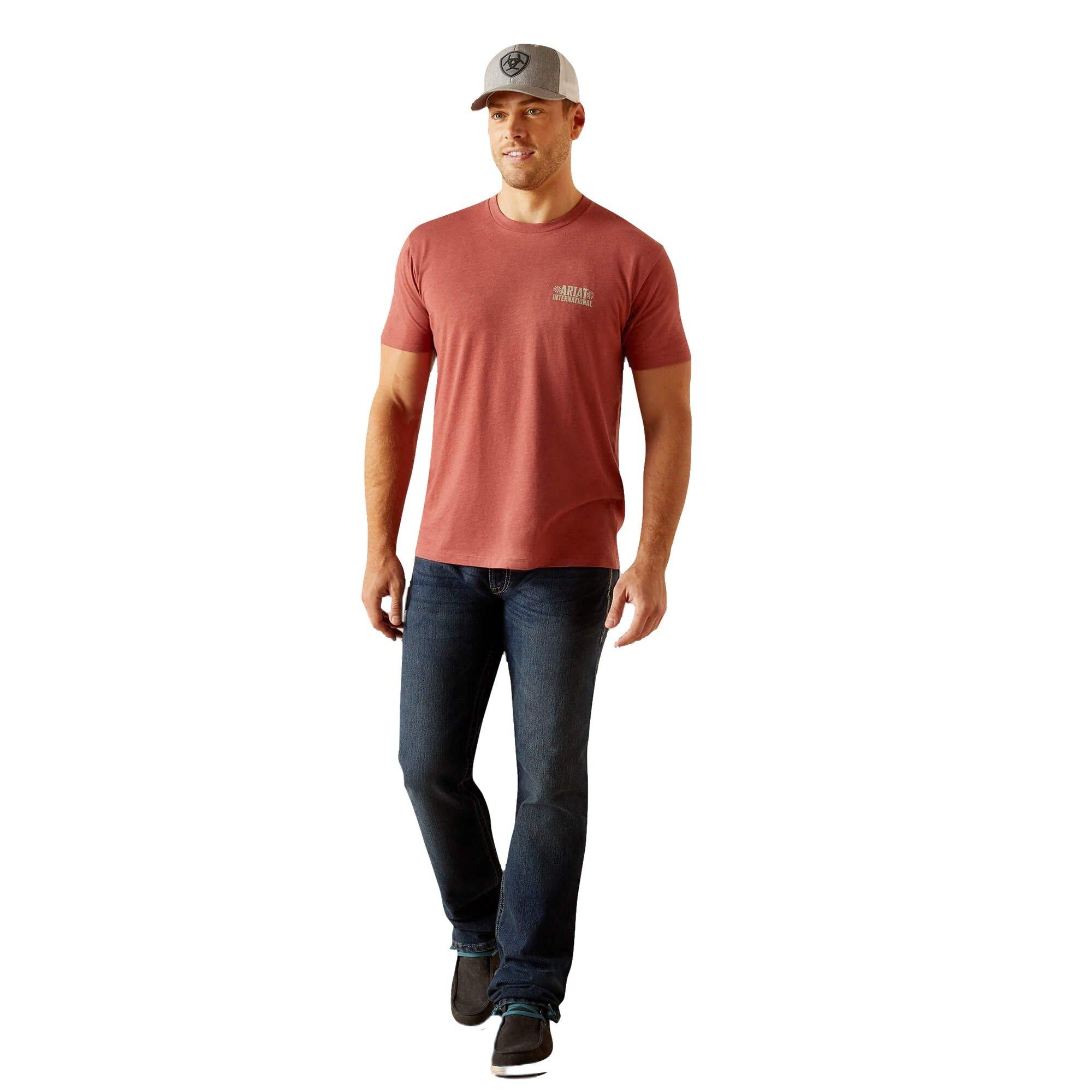 Ariat Men's Papel Picado Tee - Red Clay - RED Thumbnail View 3