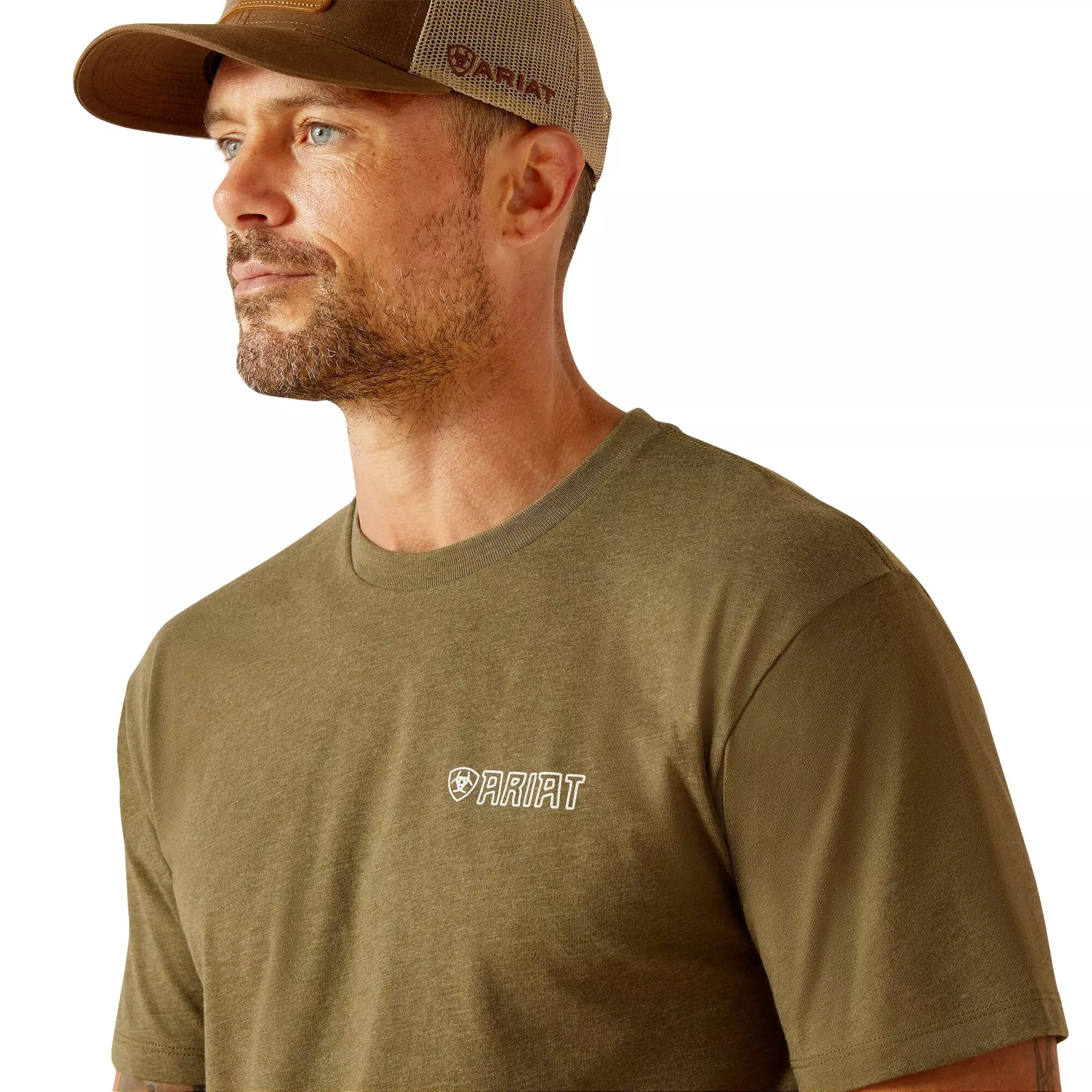 Ariat Men's Outline Wing Tee - Olive - OLIVE