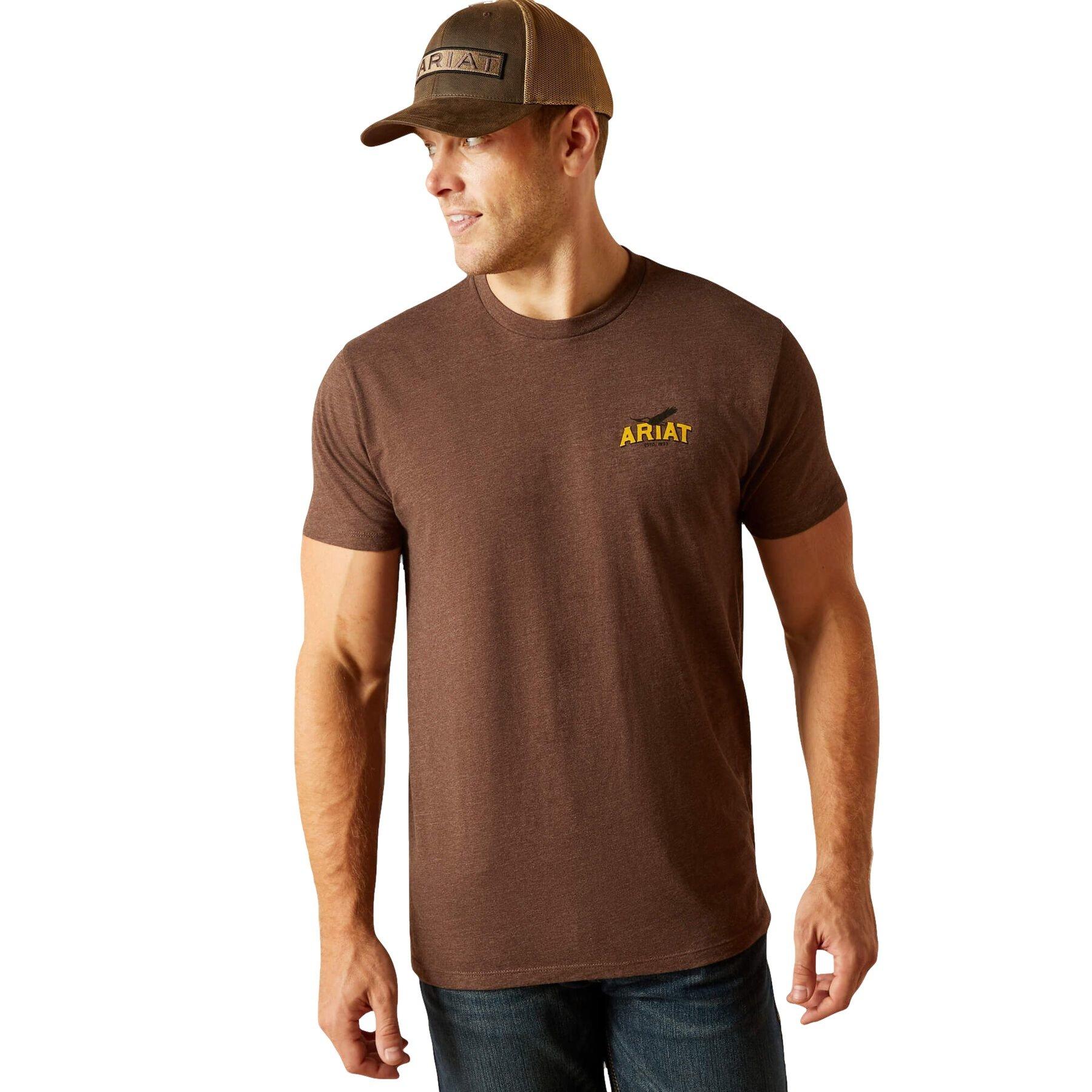 Ariat Men's Bison Sketch Tee - Brown - BROWN Thumbnail View 1