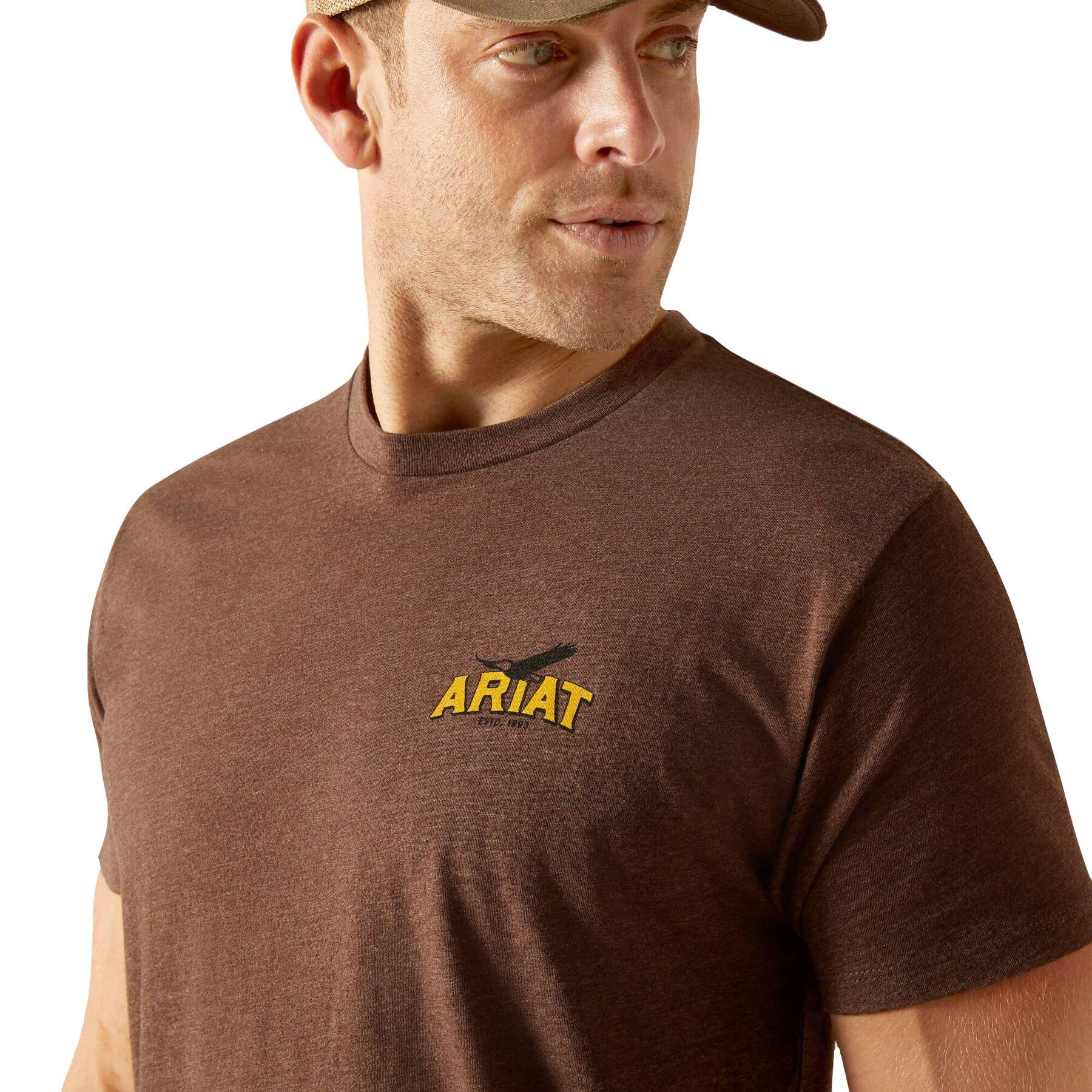 Ariat Men's Bison Sketch Tee - Brown - BROWN Thumbnail View 4
