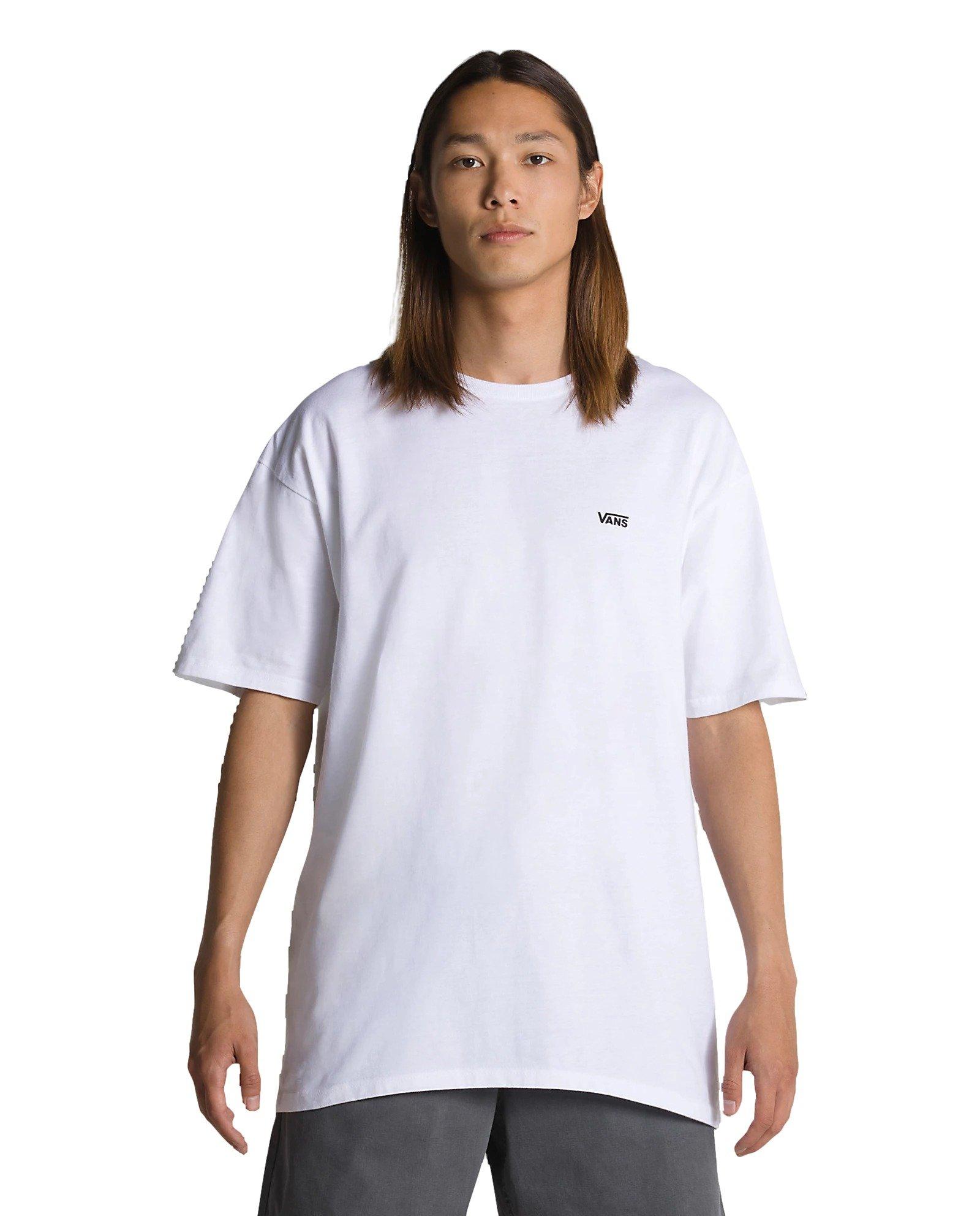 Vans Men's Left Chest Logo Tee - WHITE/BLACK Thumbnail View 1