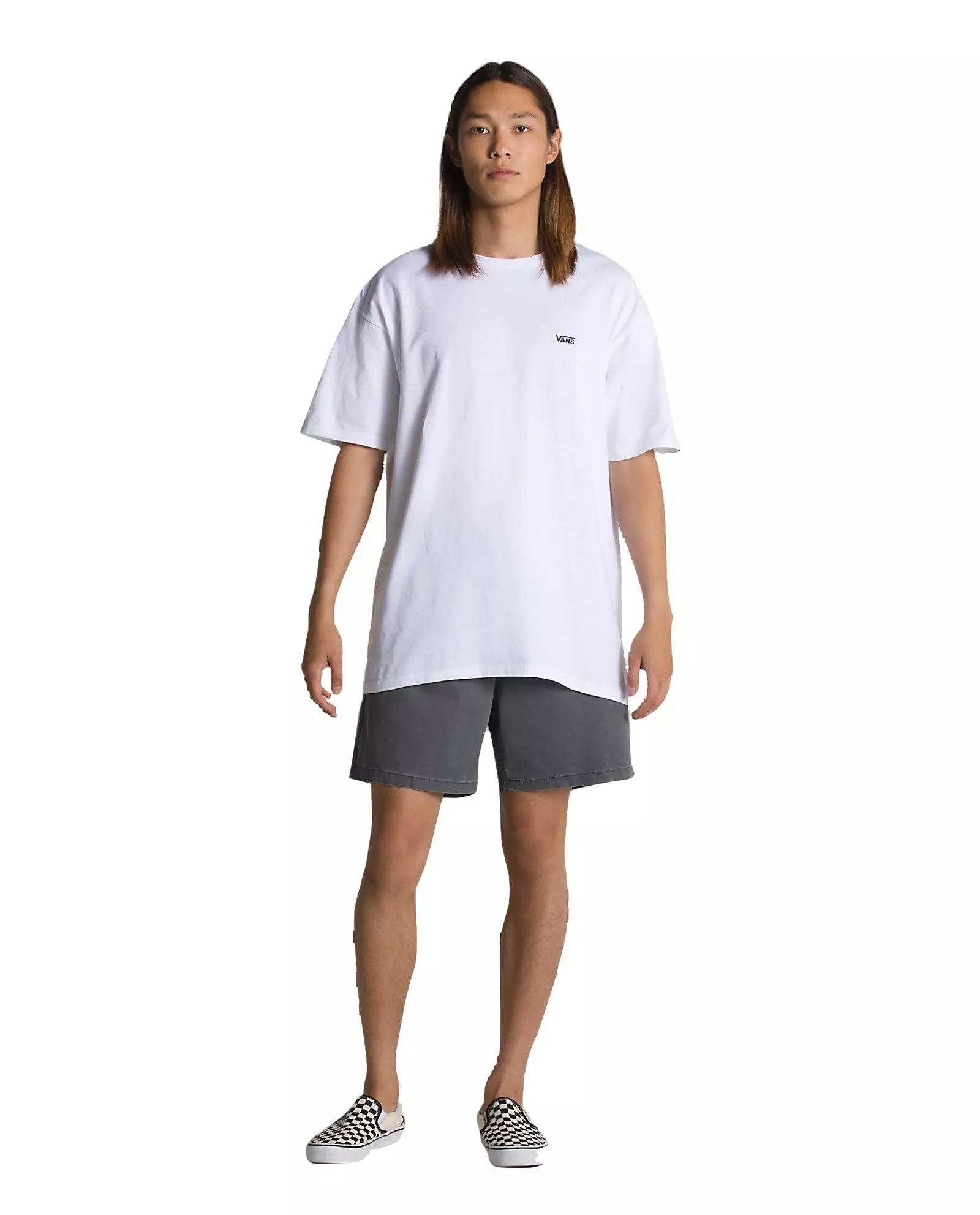 Vans Men's Left Chest Logo Tee - WHITE/BLACK