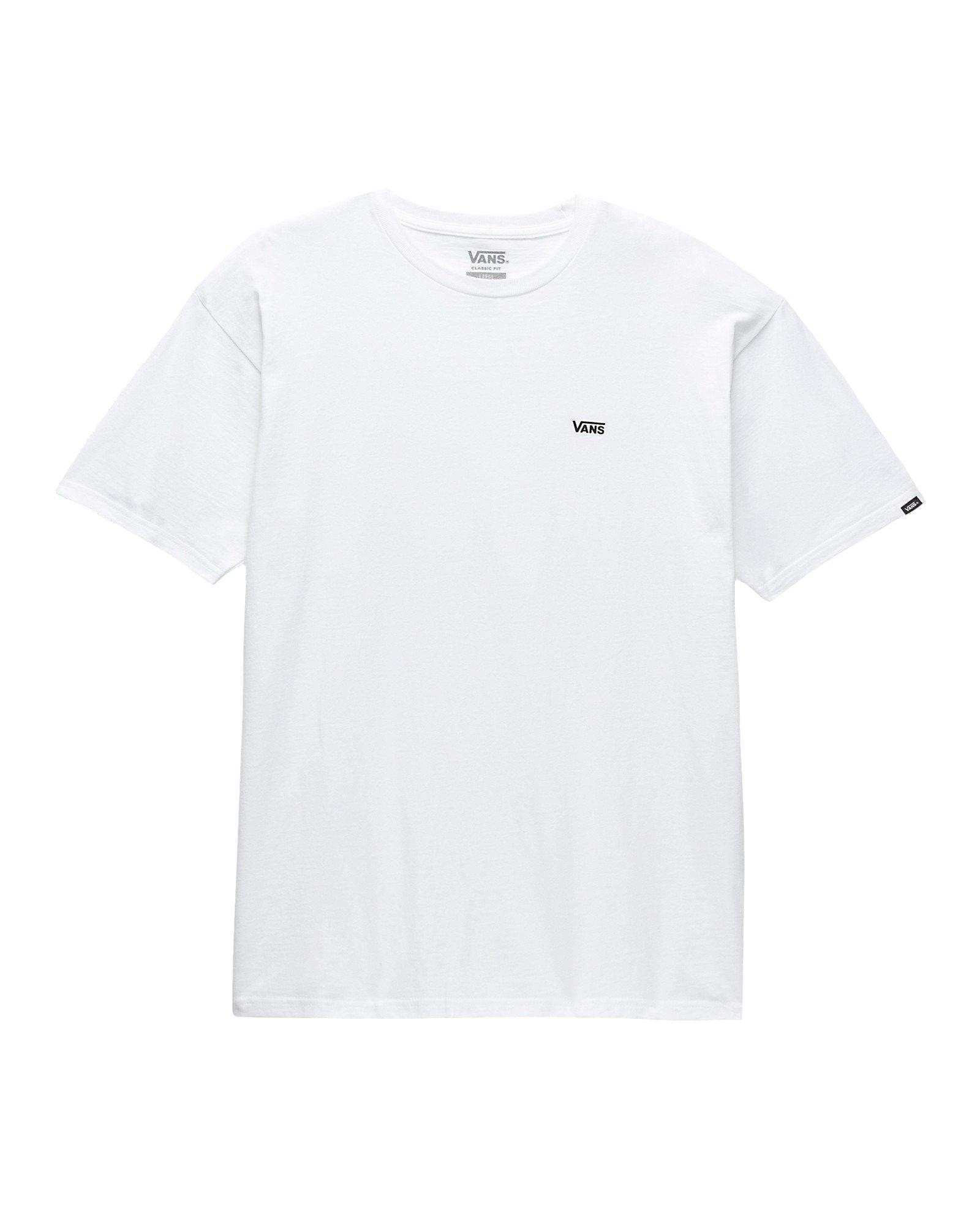 Vans Men's Left Chest Logo Tee - WHITE/BLACK Thumbnail View 4