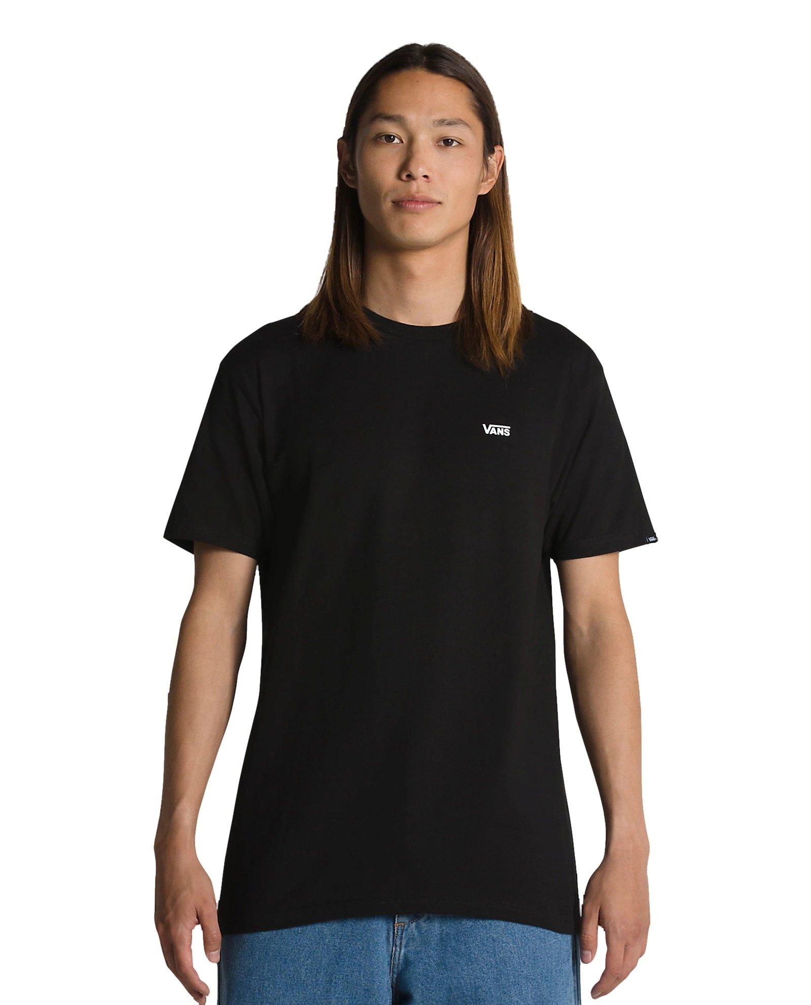 Vans Men's Left Chest Logo Tee-Black/White - BLACK/WHITE Thumbnail View 1