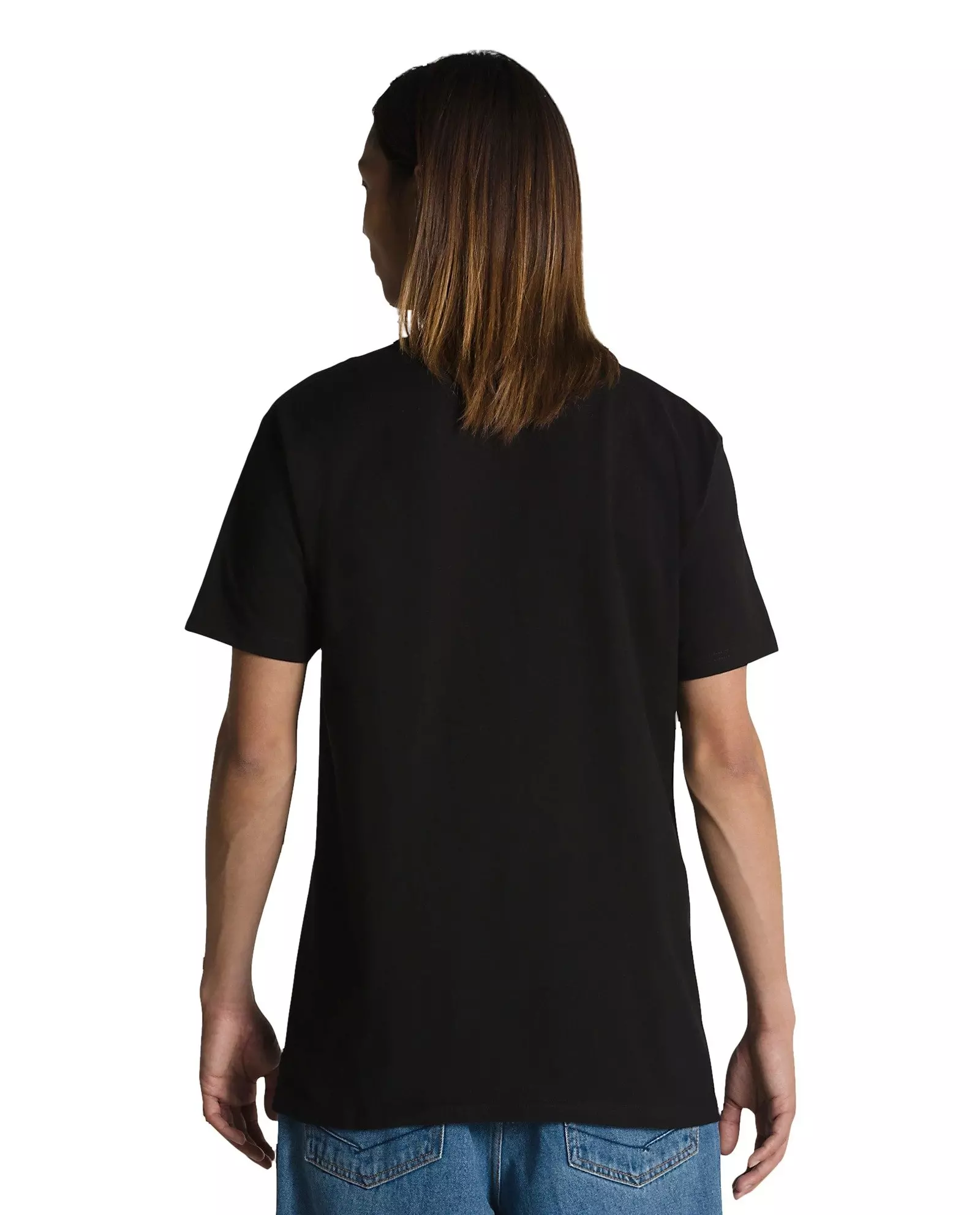 Vans Men's Left Chest Logo Tee-Black/White - BLACK/WHITE
