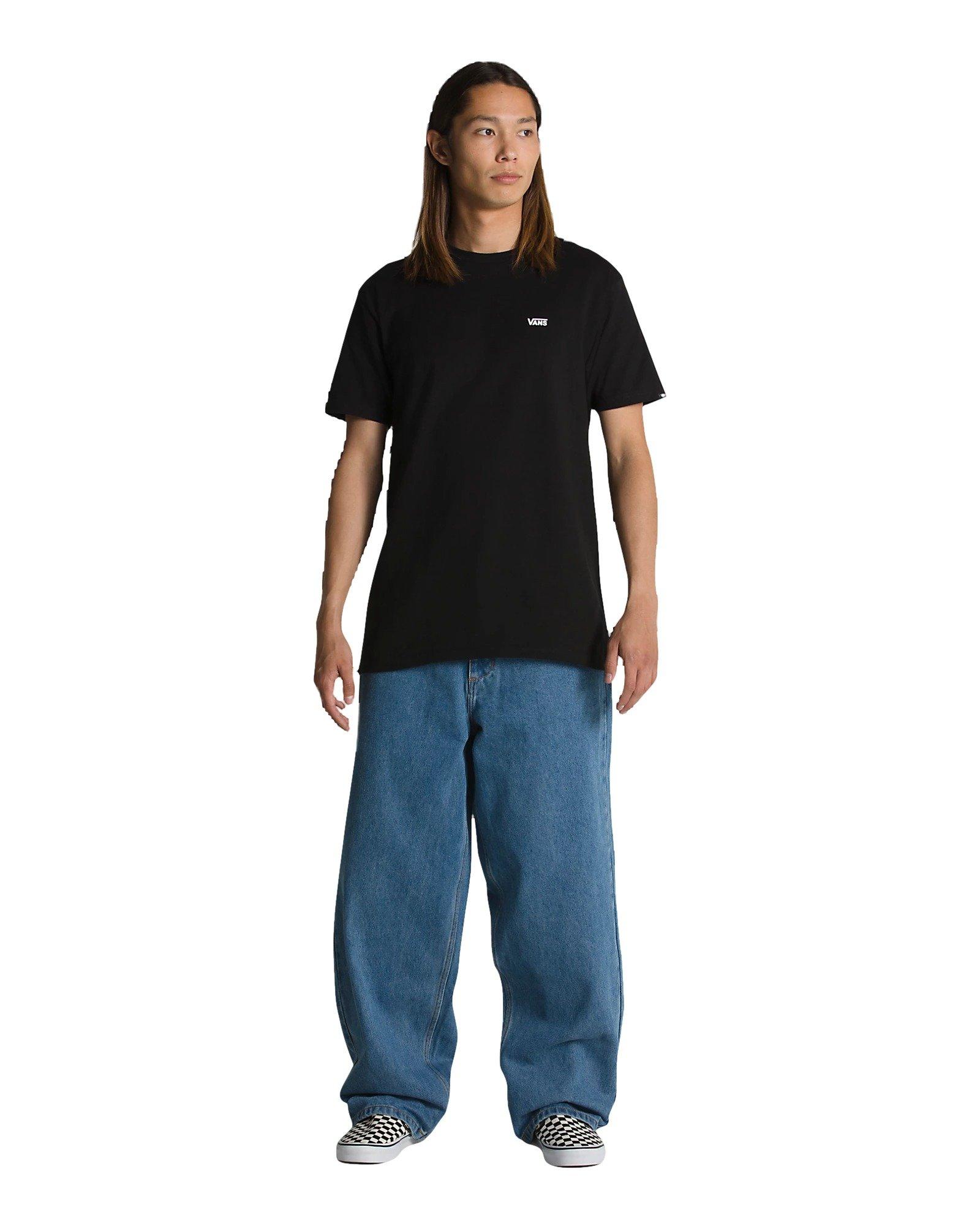 Vans Men's Left Chest Logo Tee-Black/White - BLACK/WHITE Thumbnail View 3