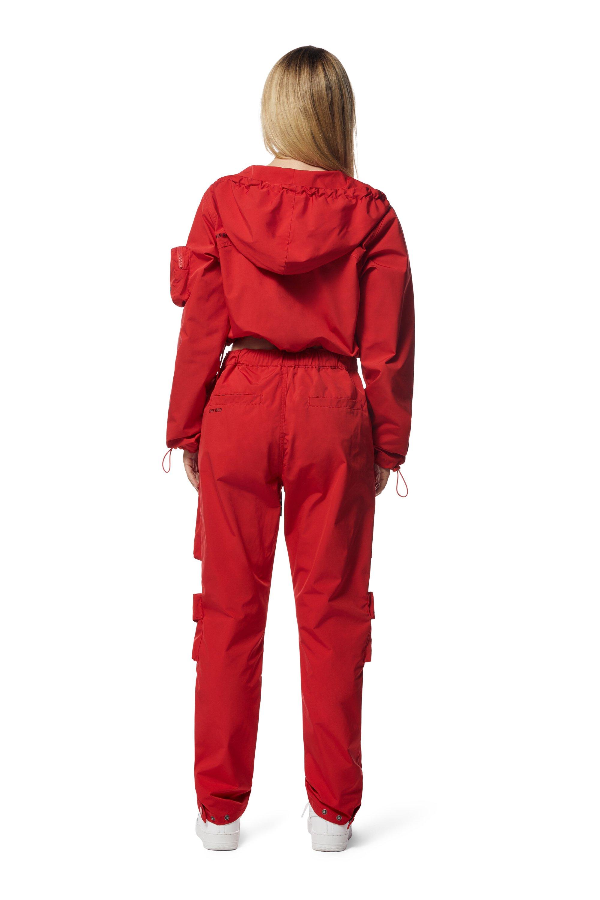 Smoke Rise Women's Nylon Utility Cargo Pants - RED Thumbnail View 2