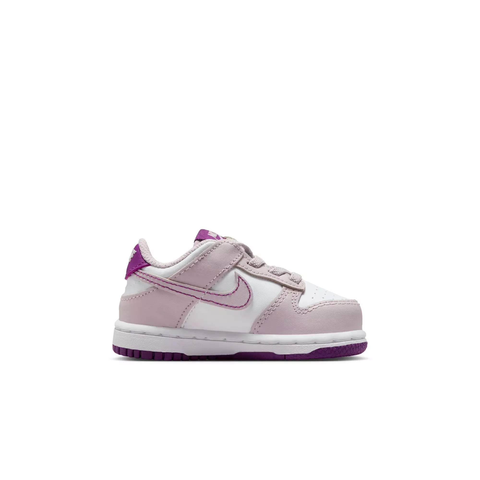Nike Dunk Low "White/Viotech/Platinum Violet" Toddler Girls' Shoe - WHITE/PURPLE