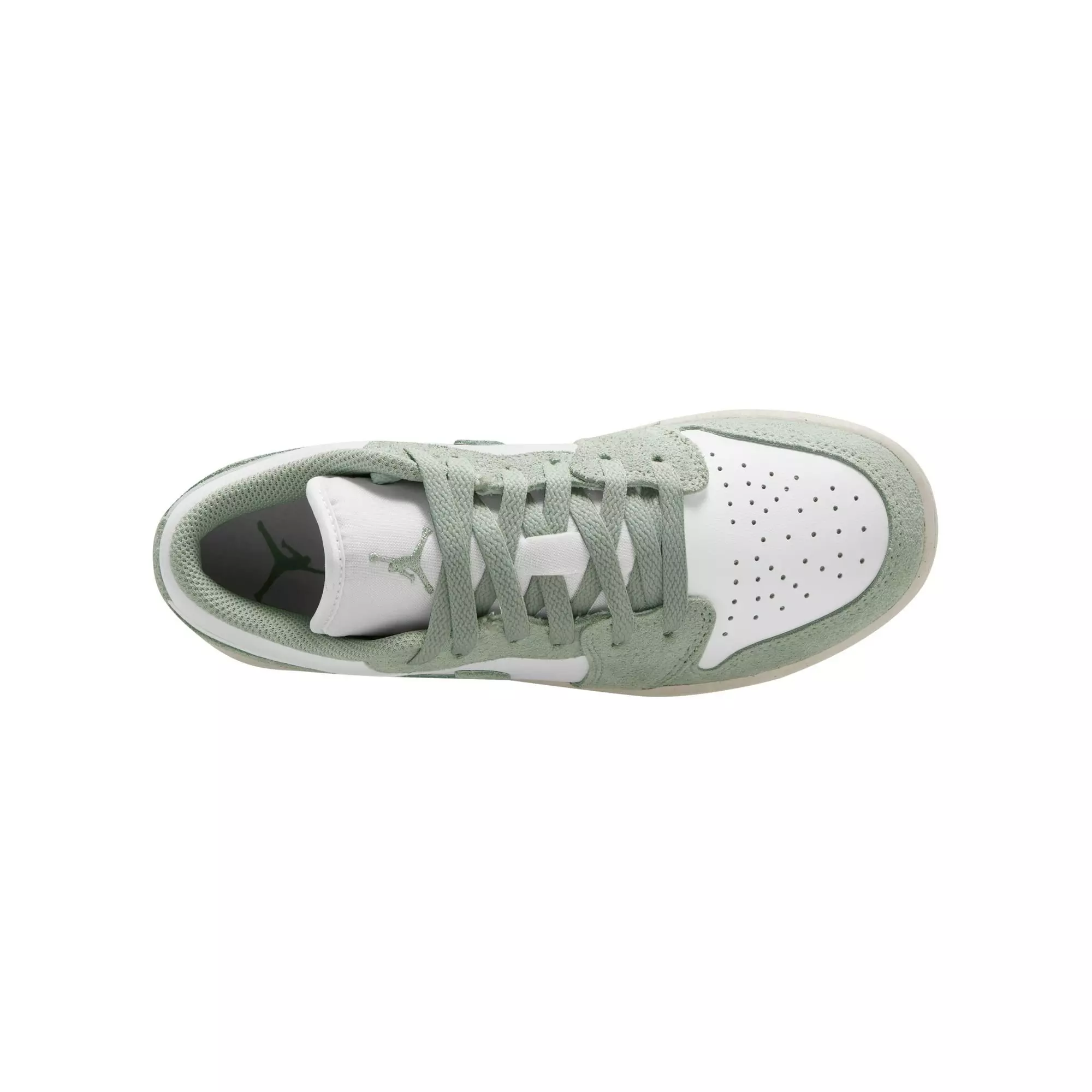 Jordan 1 Low SE "White/Seafoam/Sail" Grade School Boys' Shoe - WHITE/GREEN