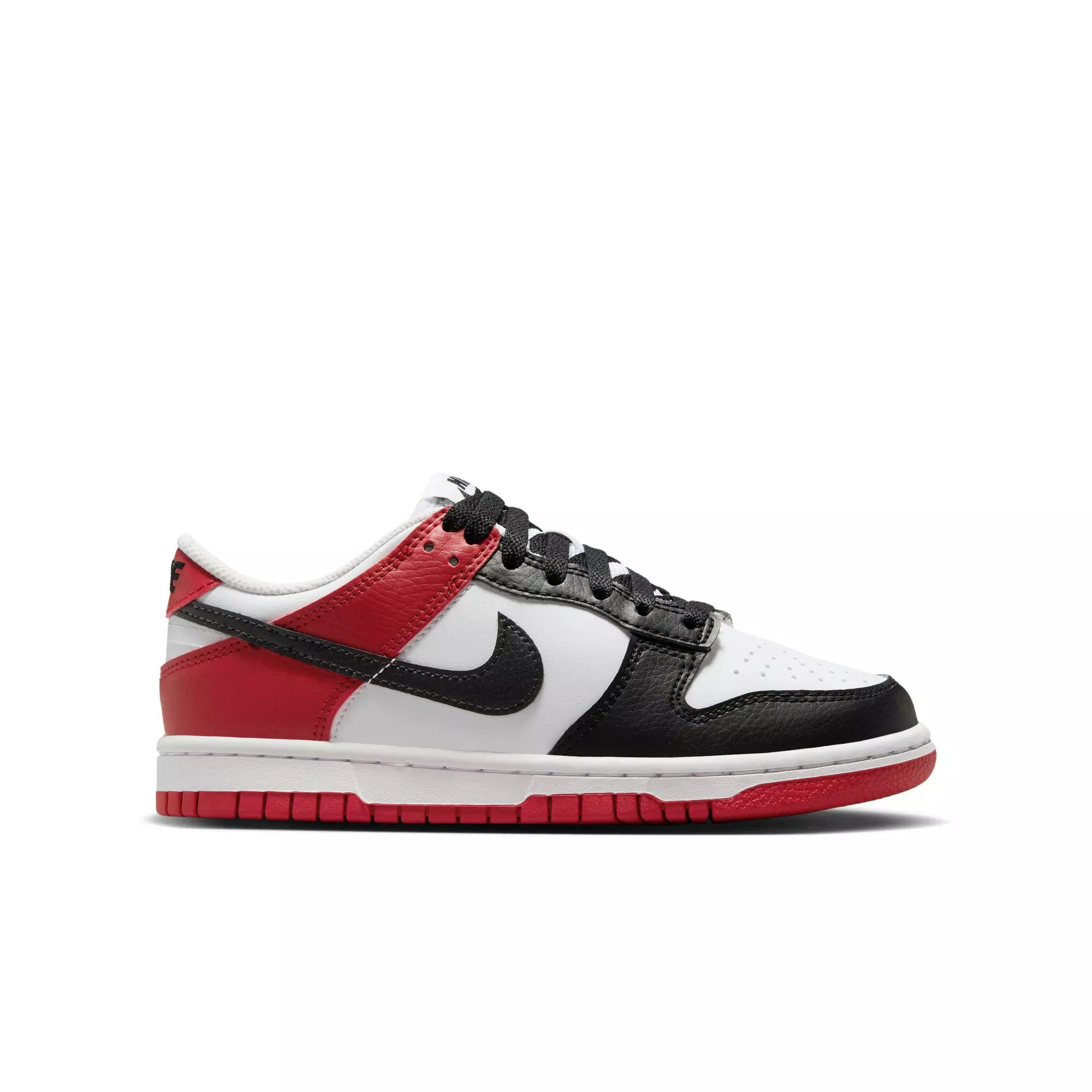 Nike Dunk Low "Gym Red/Black/White" Grade School Boys' Shoe - RED/BLACK/WHITE