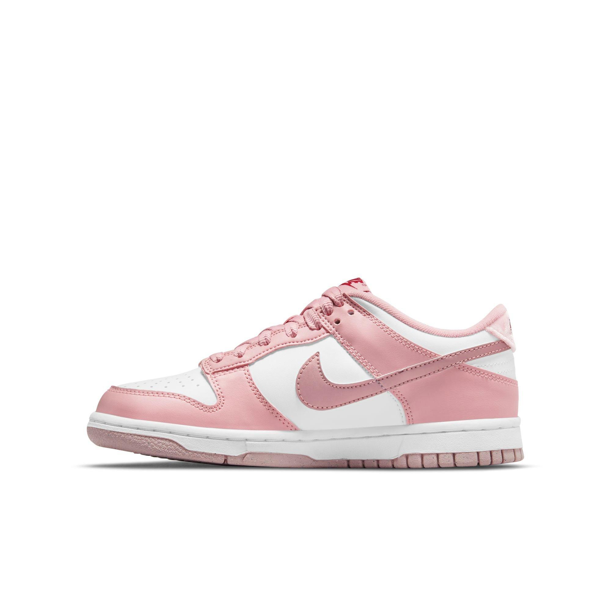 Nike Dunk Low Grade School Girls' "Pink Glaze/White/Pomegranate" Shoe