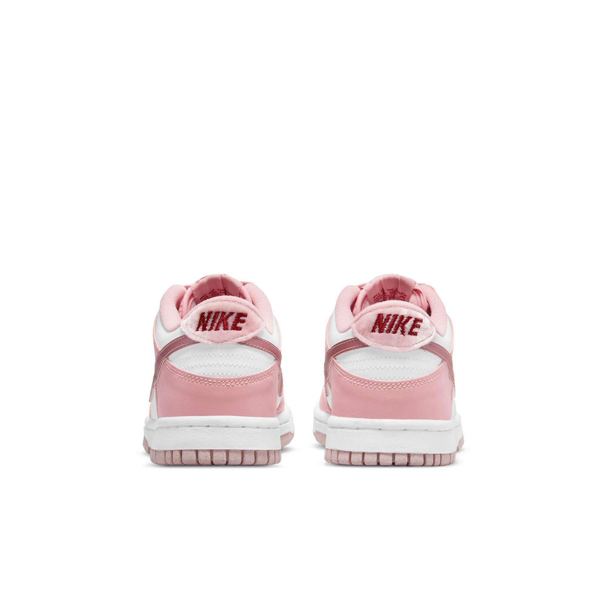 Nike Dunk Low Grade School Girls' "Pink Glaze/White/Pomegranate" Shoe