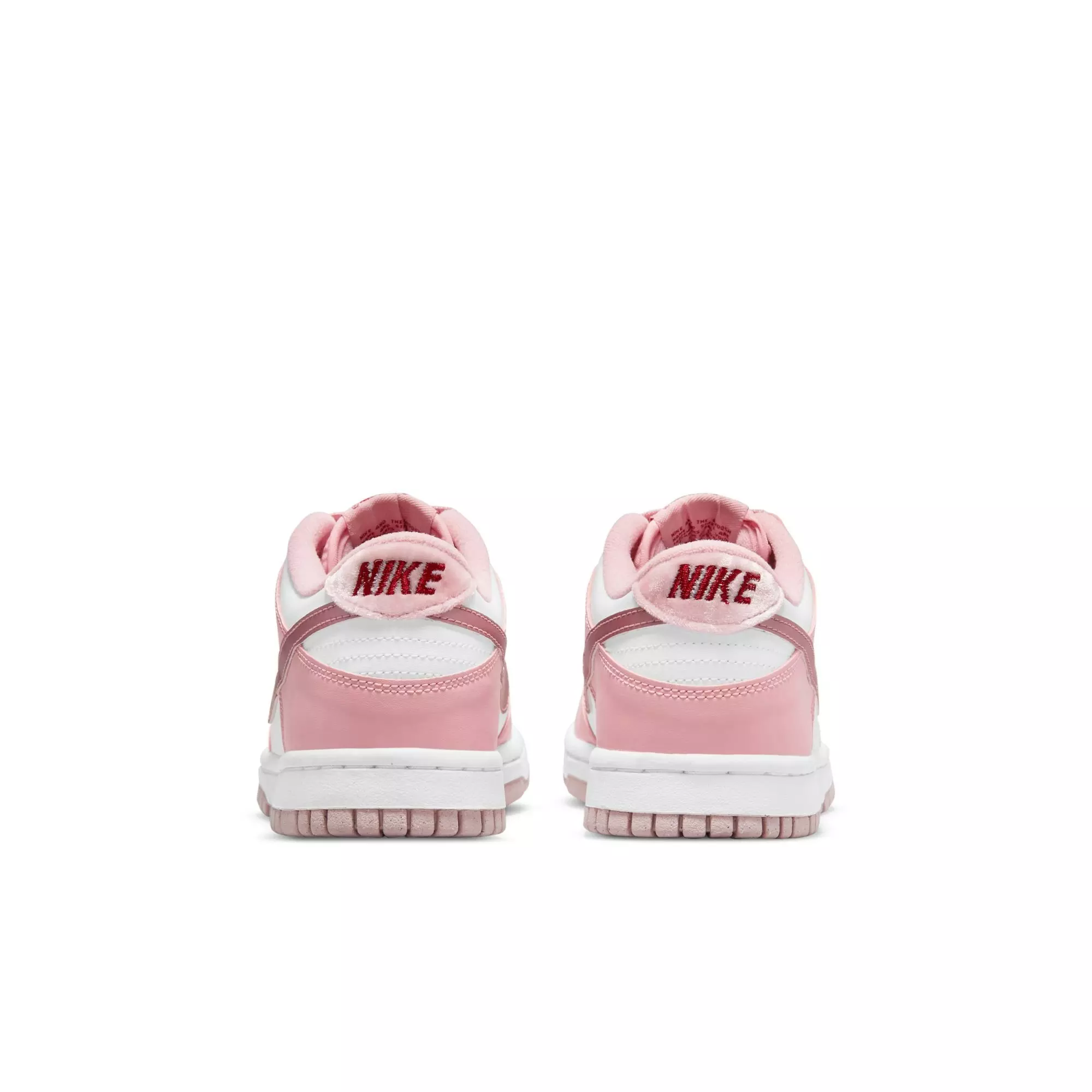 Nike Dunk Low "Pink Glaze/White/Pomegranate" Grade School Girls' Shoe - WHITE/PINK