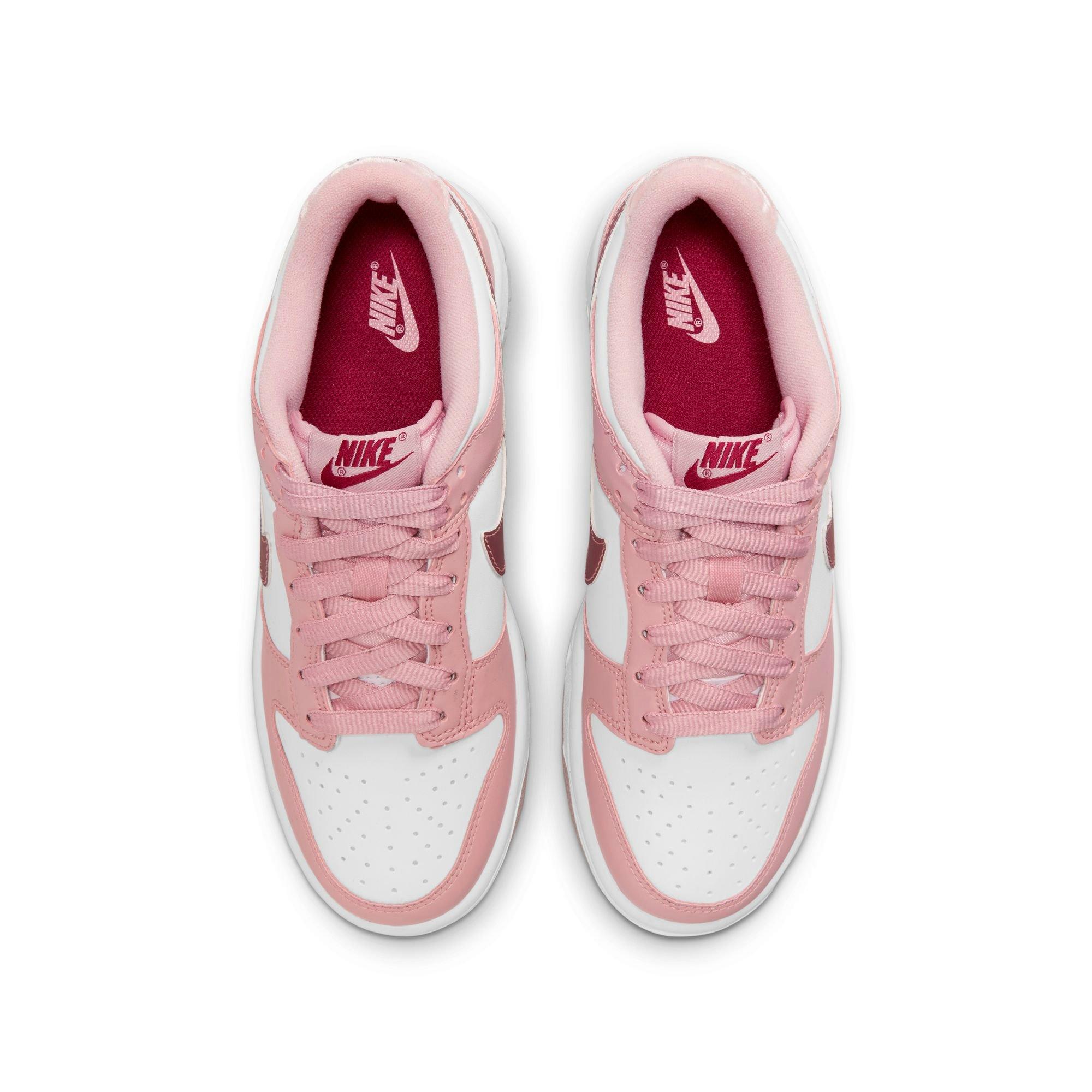 Nike Dunk Low Grade School Girls' "Pink Glaze/White/Pomegranate" Shoe