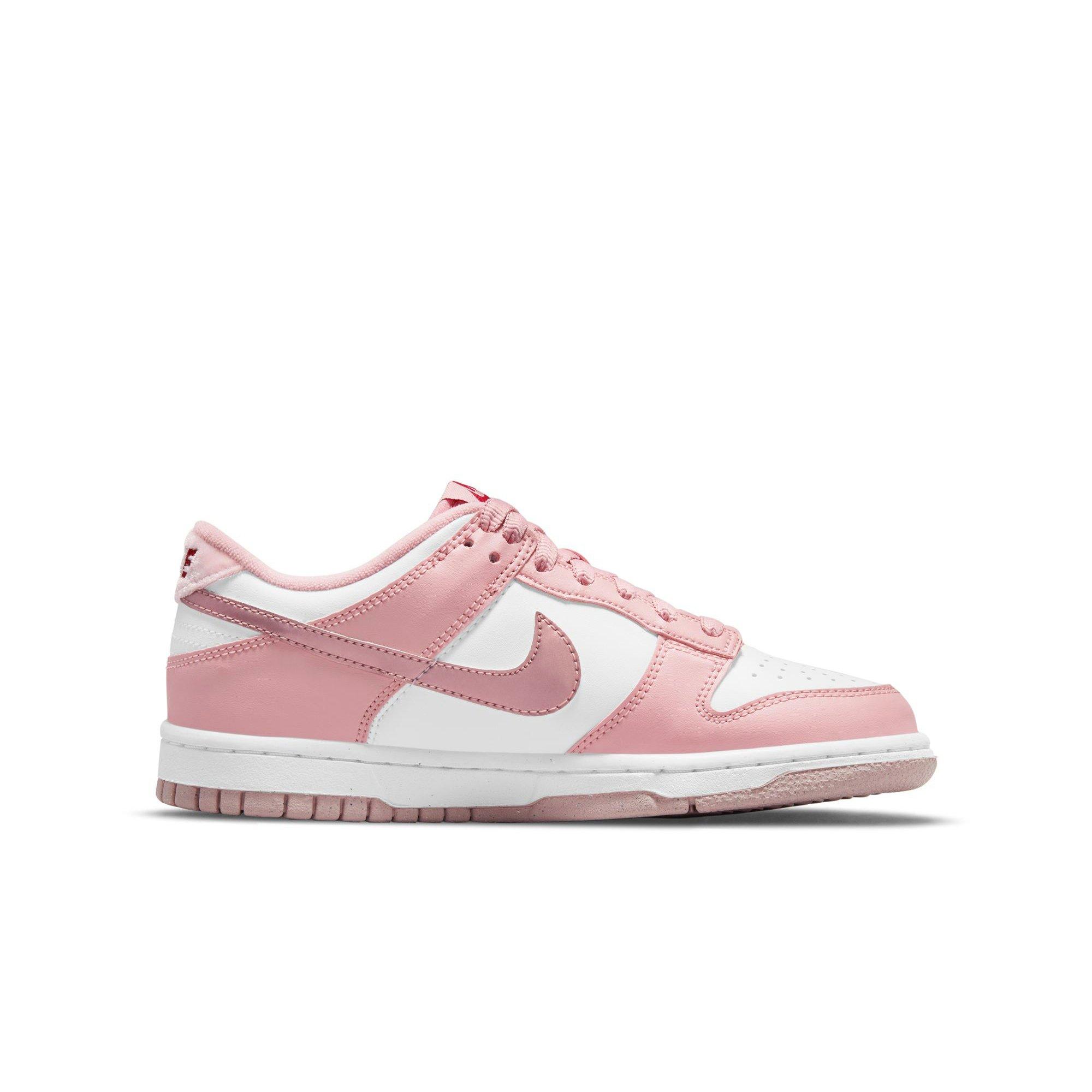 Nike Dunk Low Grade School Girls' "Pink Glaze/White/Pomegranate" Shoe