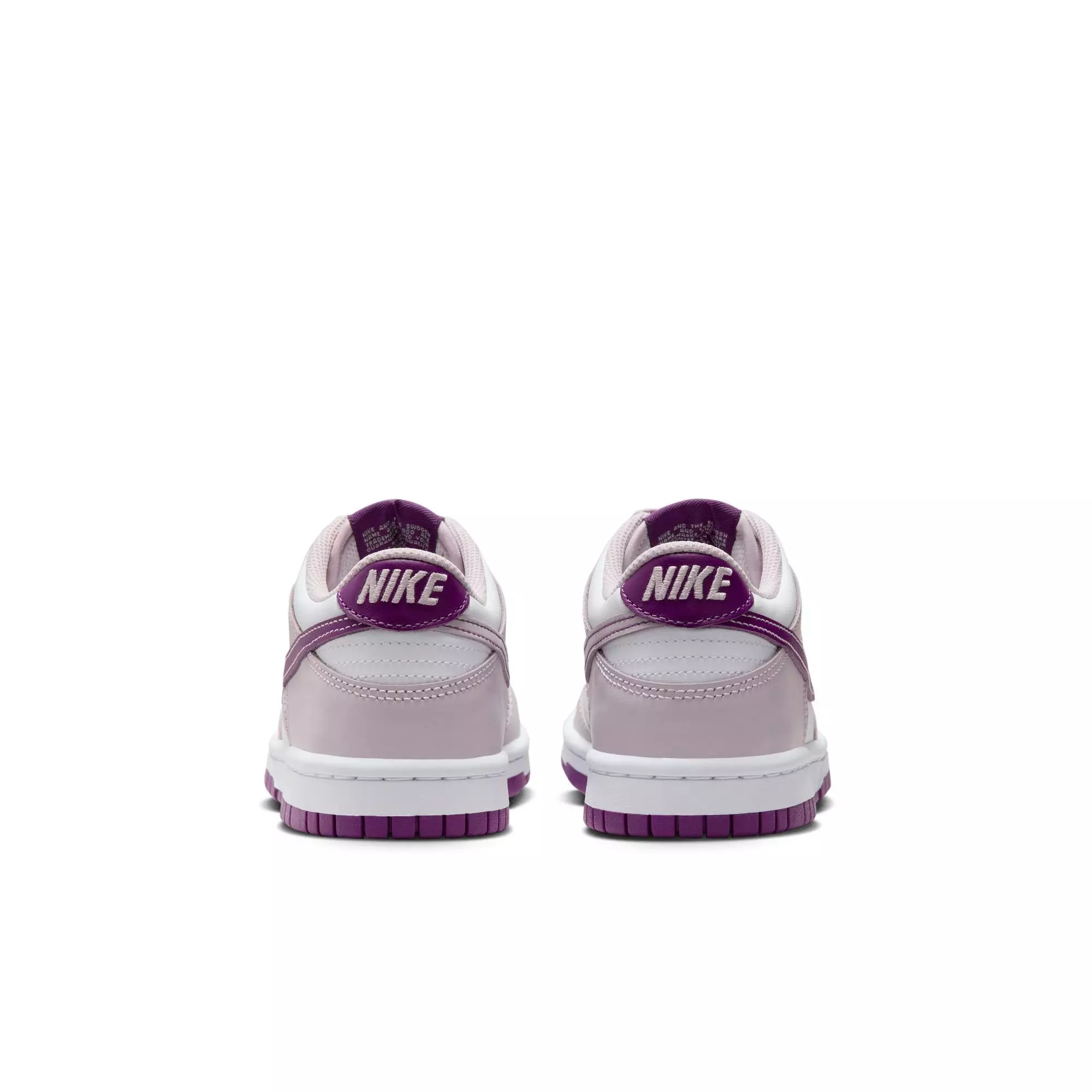 Nike Dunk Low "White/Viotech/Platinum Violet" Grade School Girls' Shoe - WHITE/PURPLE