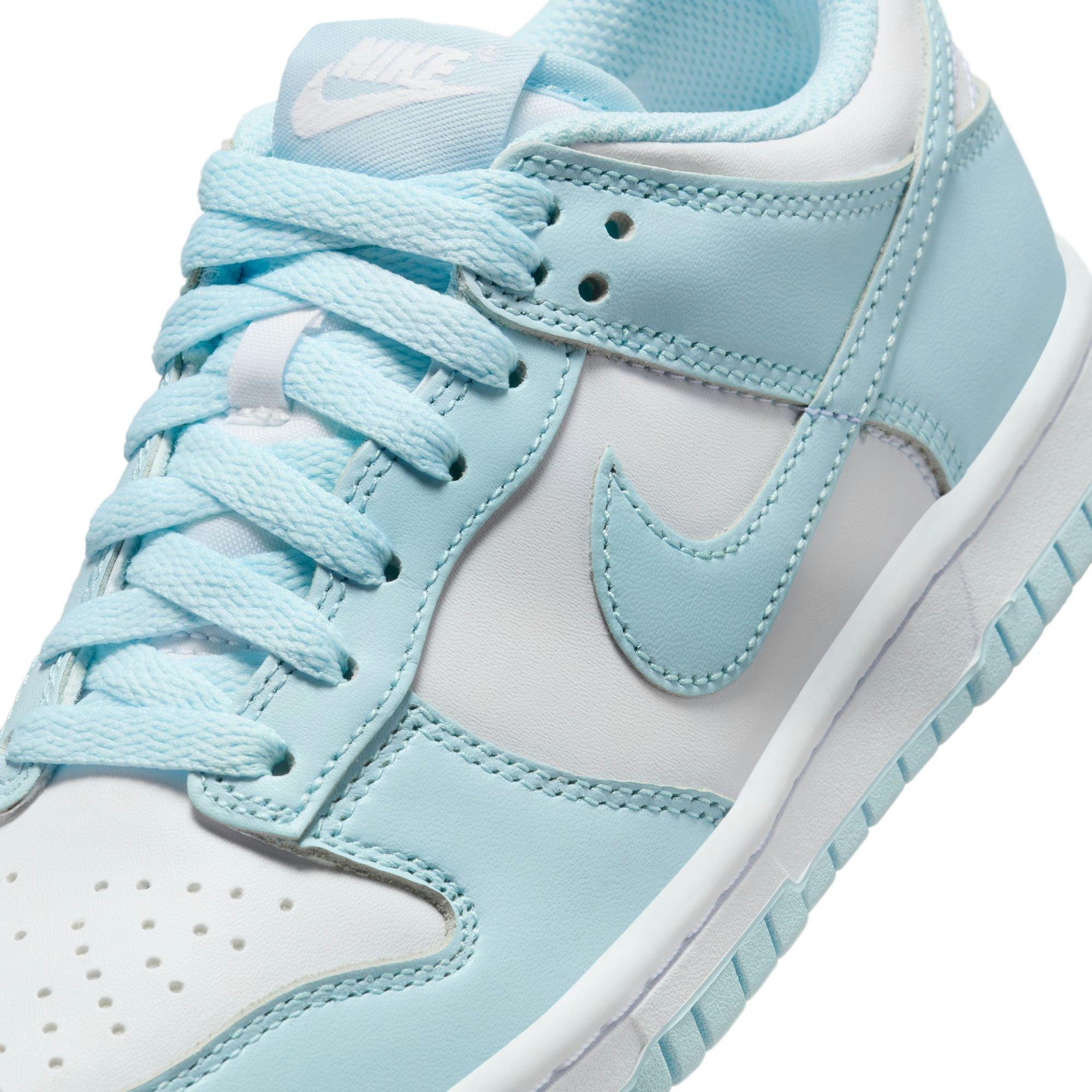 Nike Dunk Low "Glacier Blue" Grade School Kids' Shoe - BLUE/WHITE Thumbnail View 10