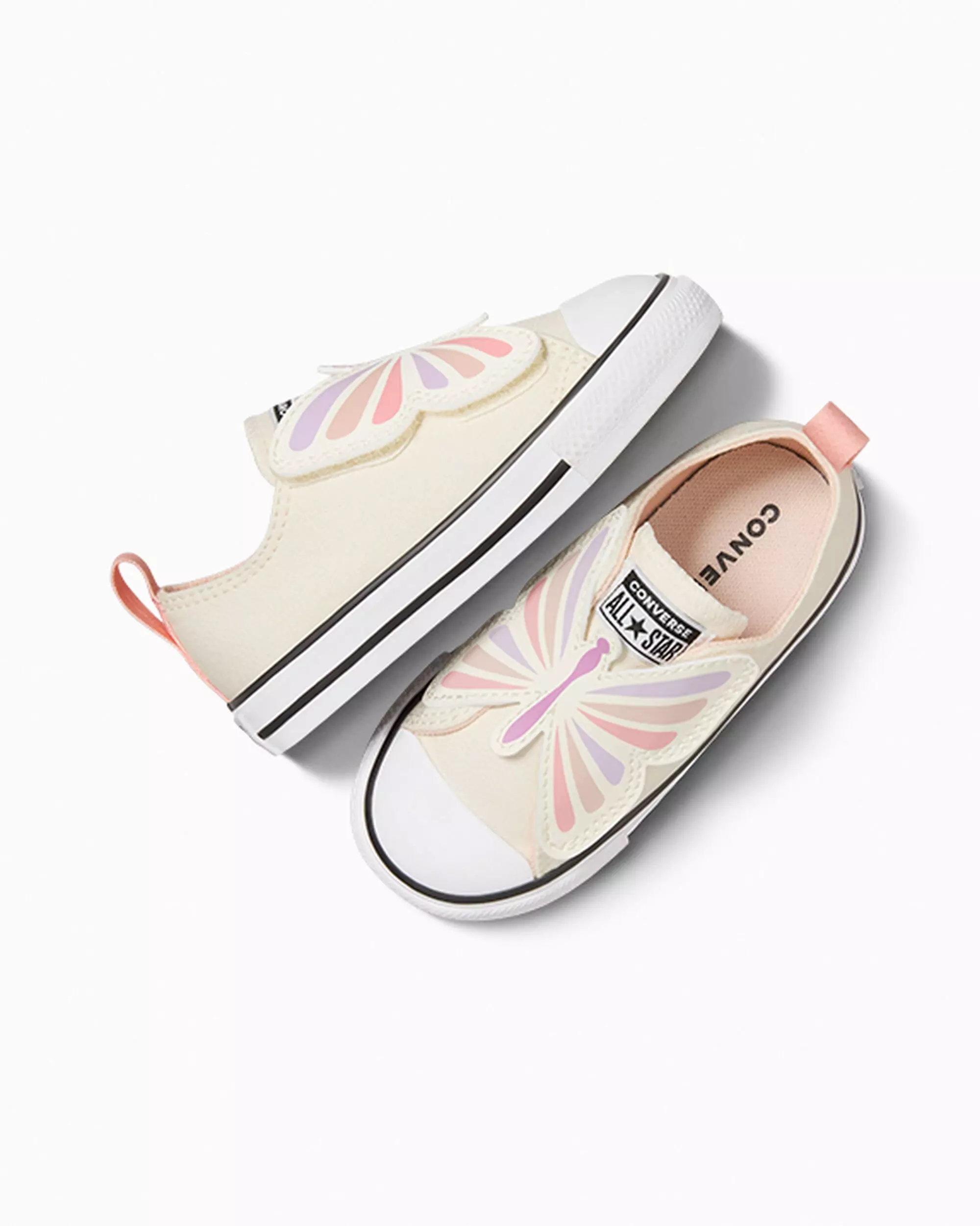 Converse Chuck Taylor All Star One Strap "Butterflies" Toddler Girls' Shoe - PEACH
