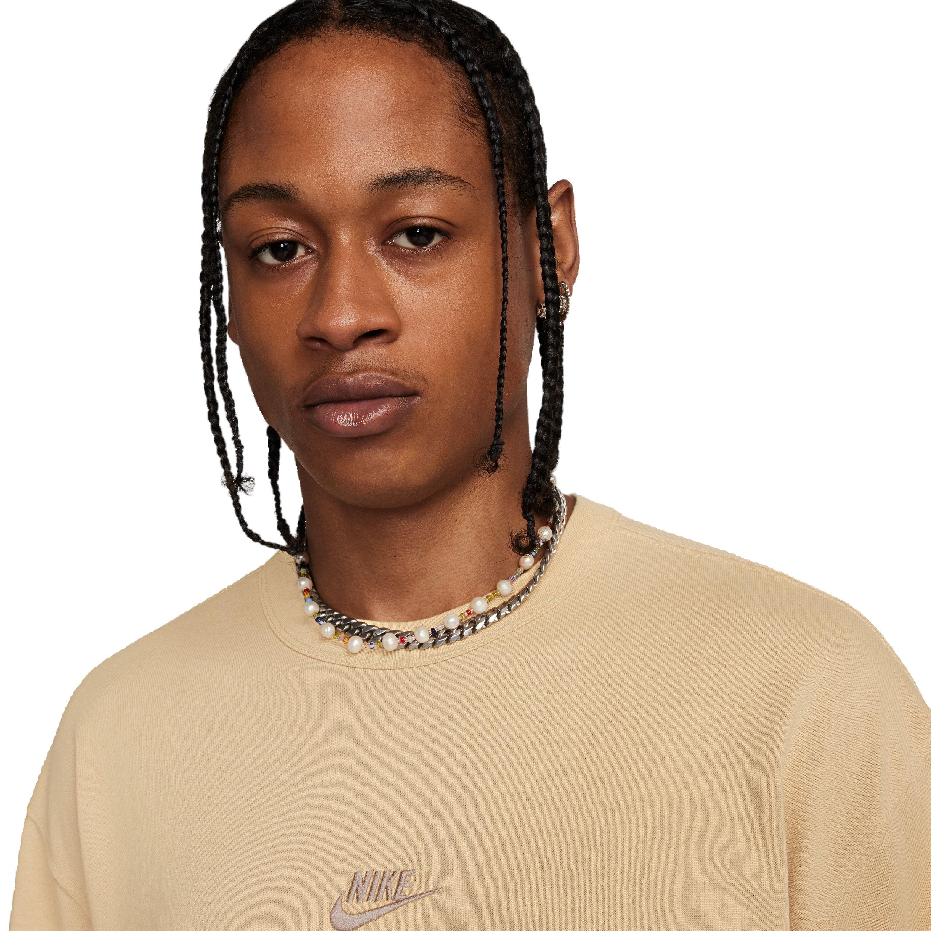 Nike Men's Sportswear Premium Essentials Tee-Beige - BEIGE Thumbnail View 3