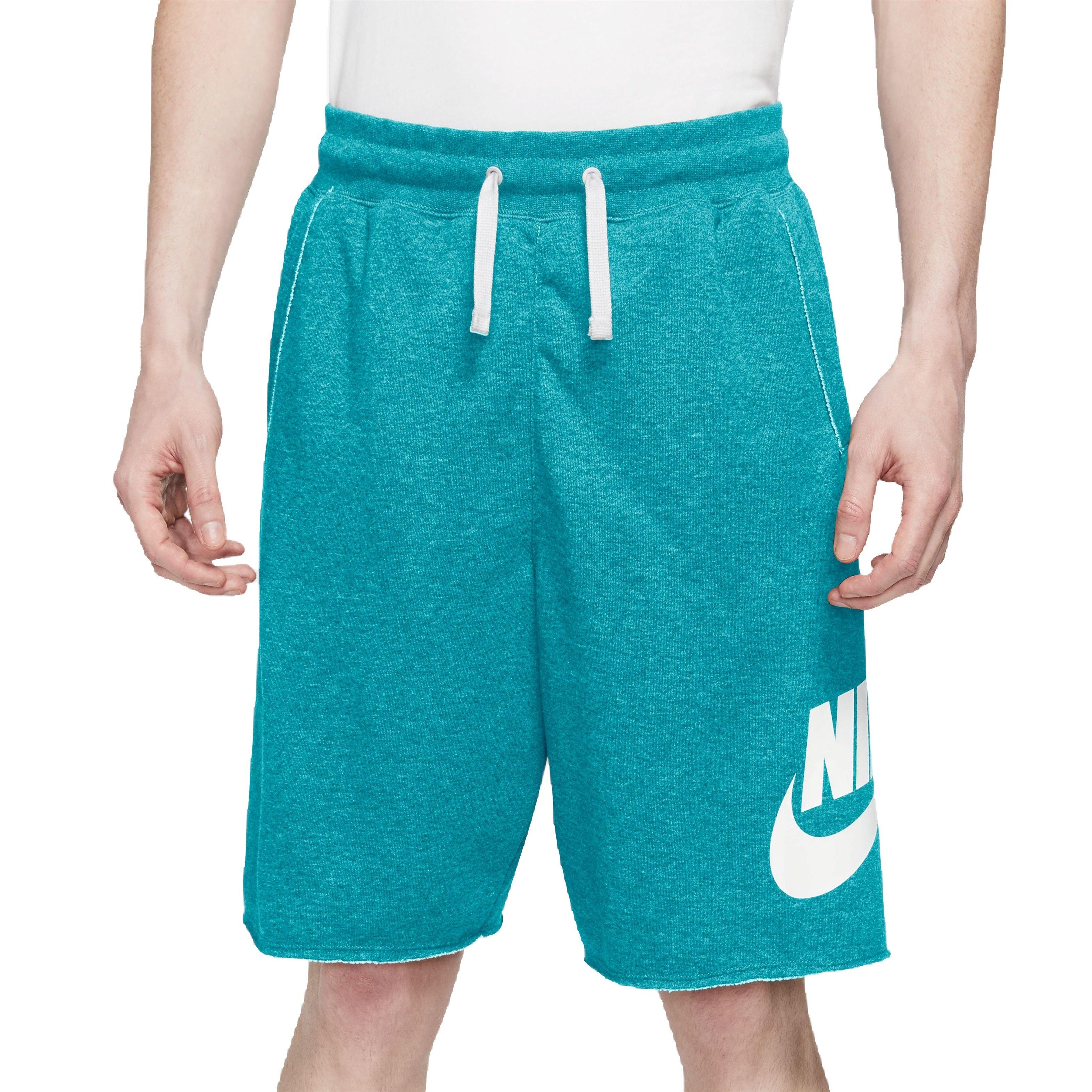 Nike Men's Club Alumni French Terry Shorts-Teal - TEAL Thumbnail View 1