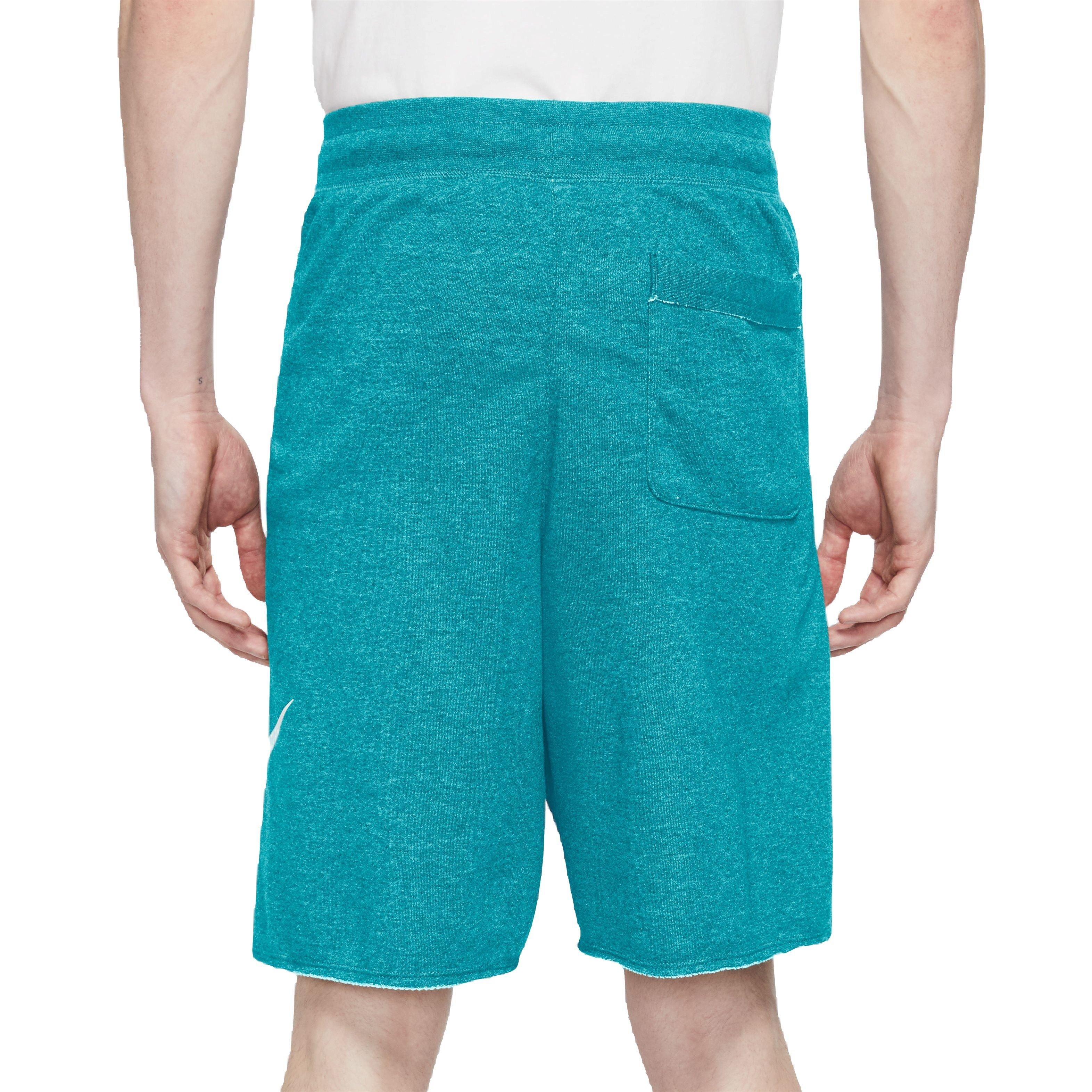 Nike Men's Club Alumni French Terry Shorts-Teal - TEAL Thumbnail View 2