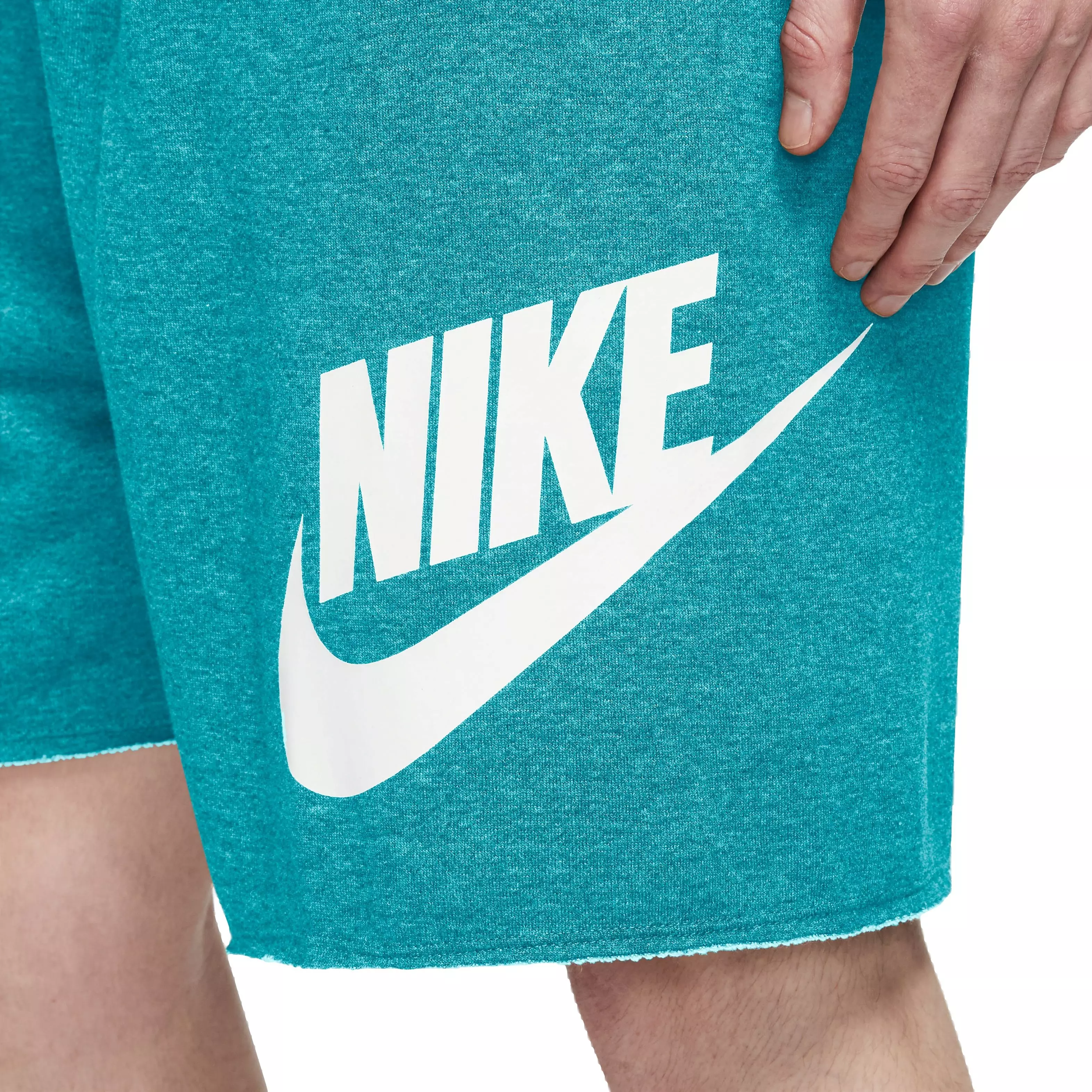 Nike Men's Club Alumni French Terry Shorts-Teal - TEAL