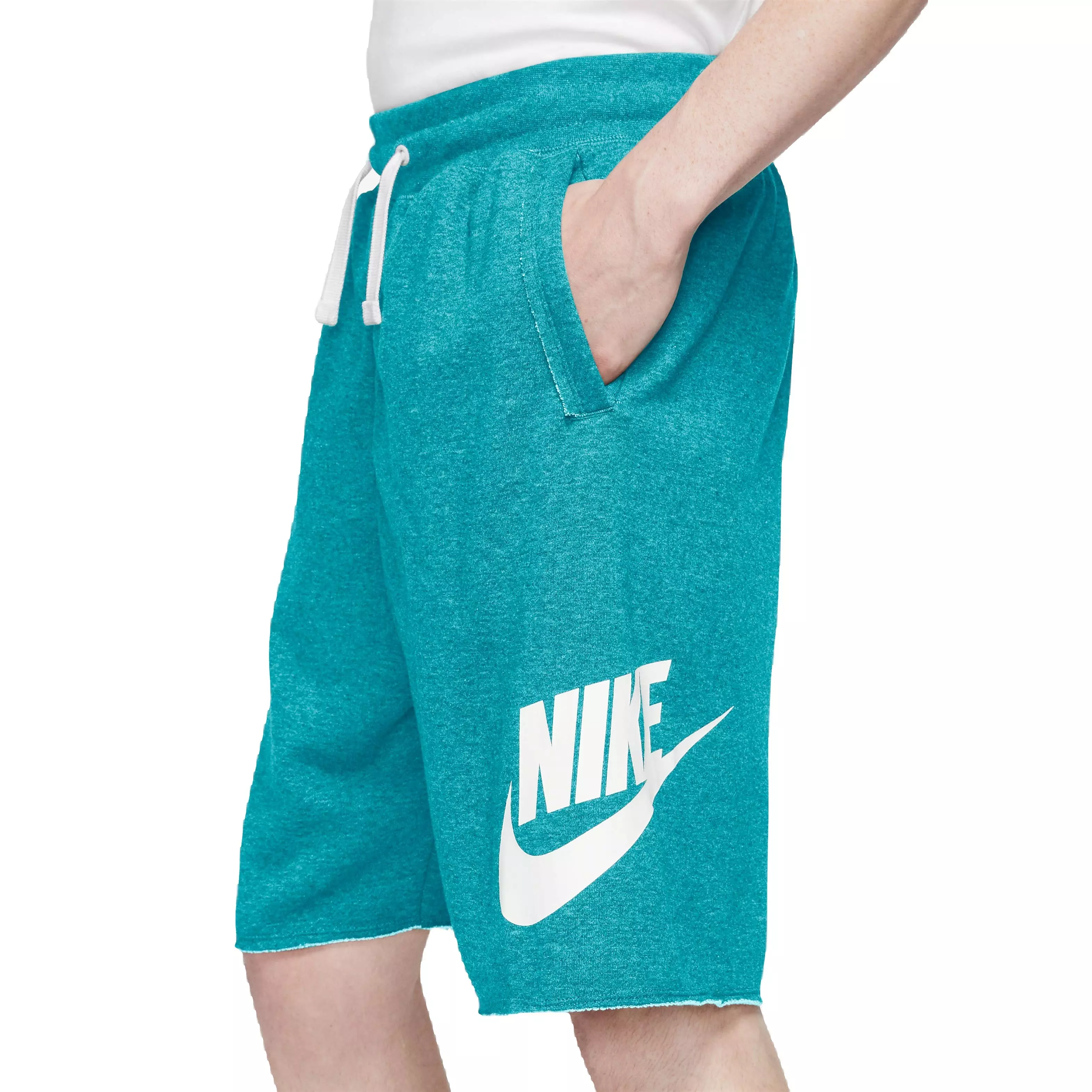 Nike Men's Club Alumni French Terry Shorts-Teal - TEAL