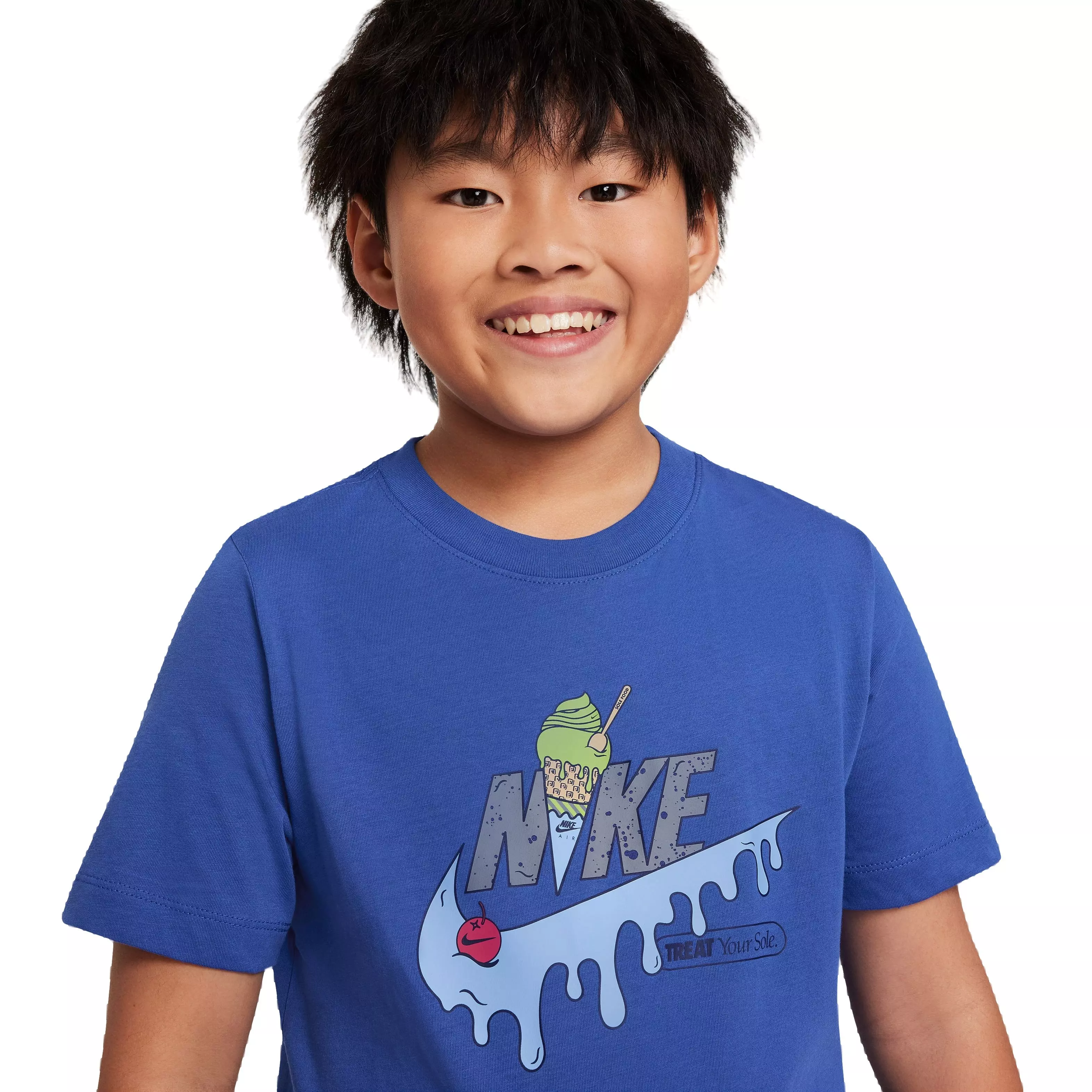 Nike Big Boys' Sportswear Sole Food Tee-Royal - ROYAL