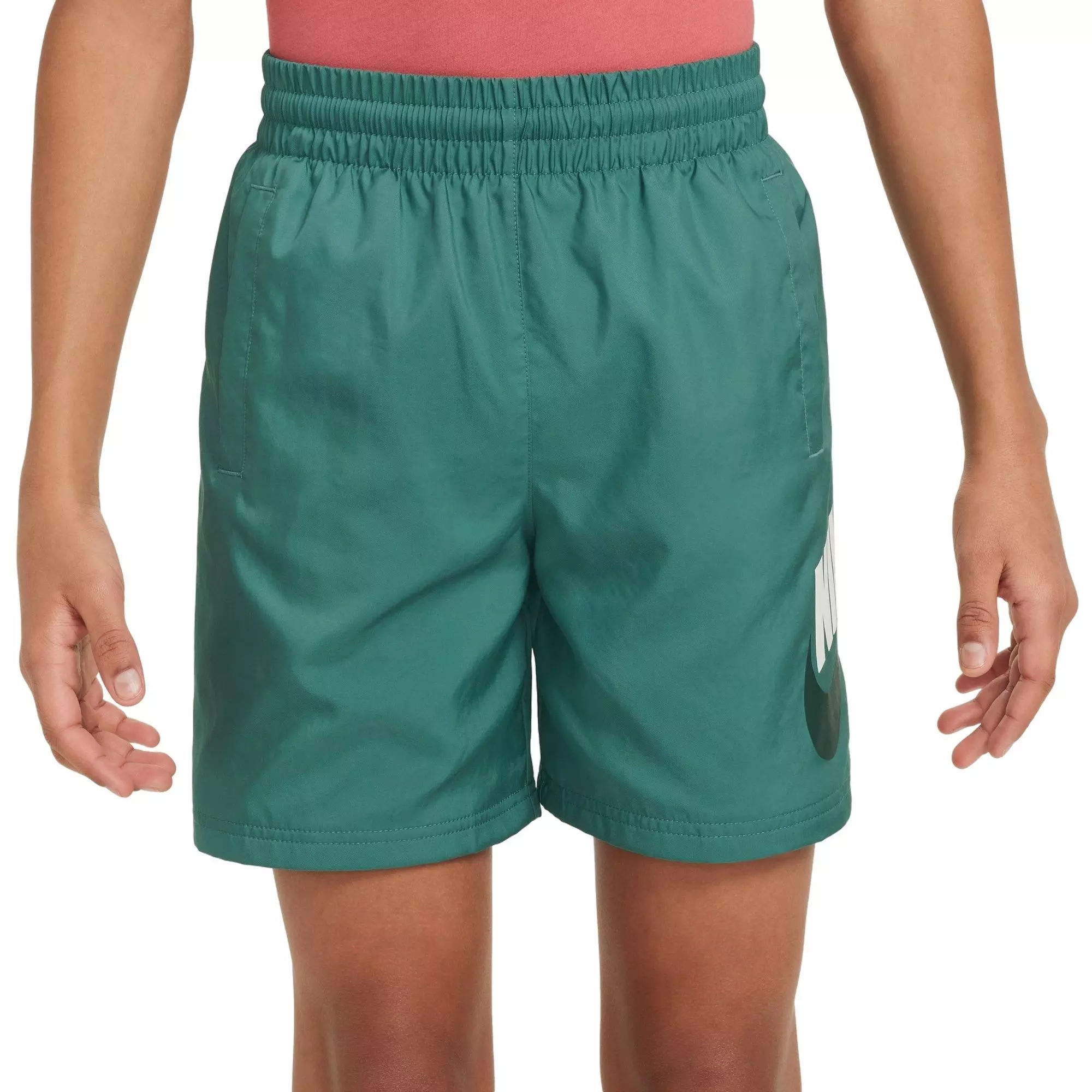 Nike Big Boys' Sportswear Woven Shorts-Green - GREEN