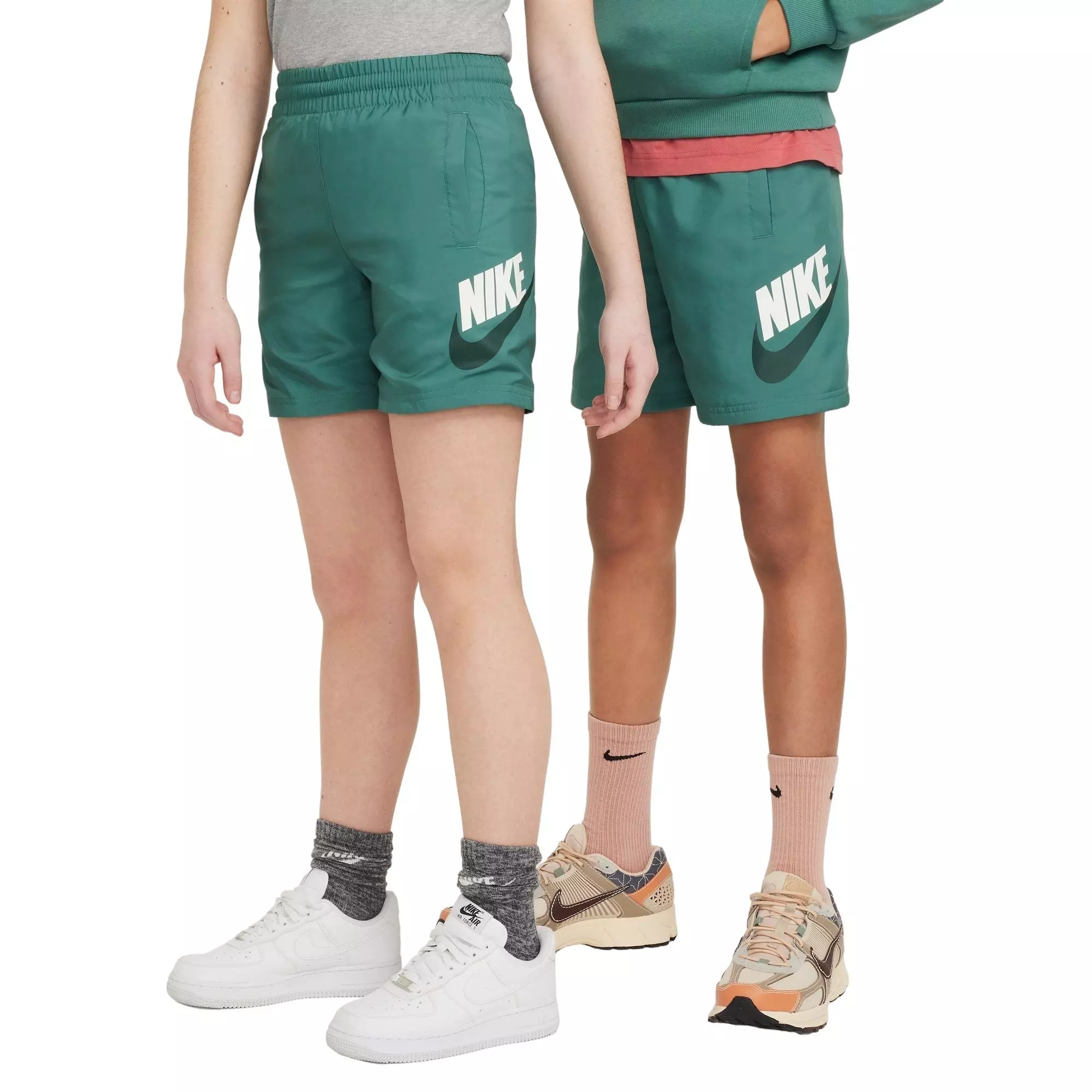 Nike Big Boys' Sportswear Woven Shorts-Green - GREEN