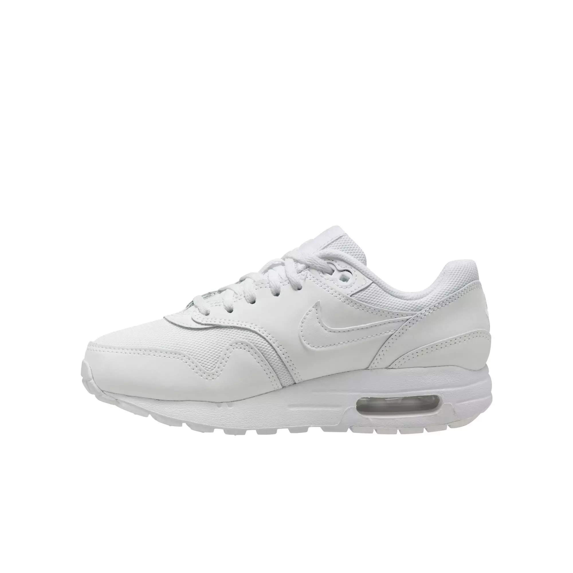 Nike Air Max 1 "White" Grade School Boys' Shoe - WHITE