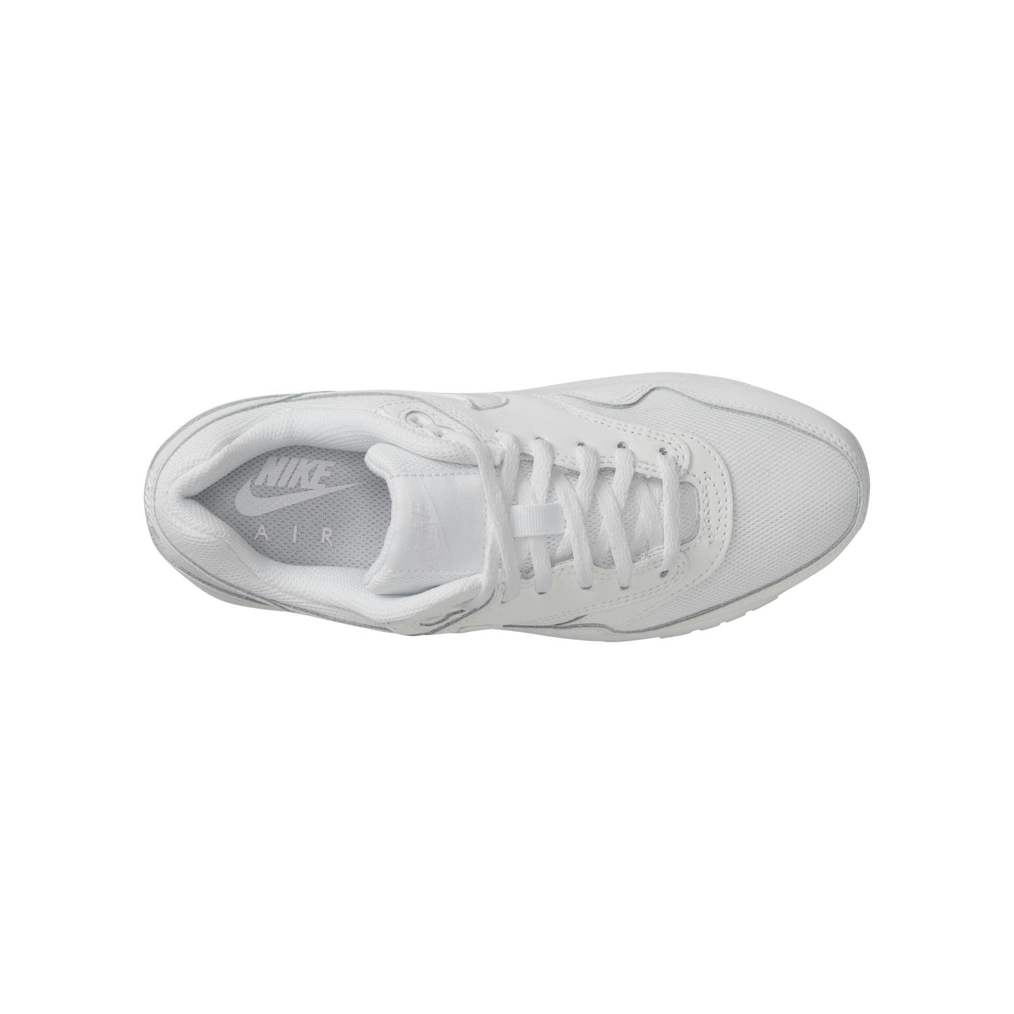 Nike Air Max 1 "White" Grade School Boys' Shoe - WHITE Thumbnail View 3