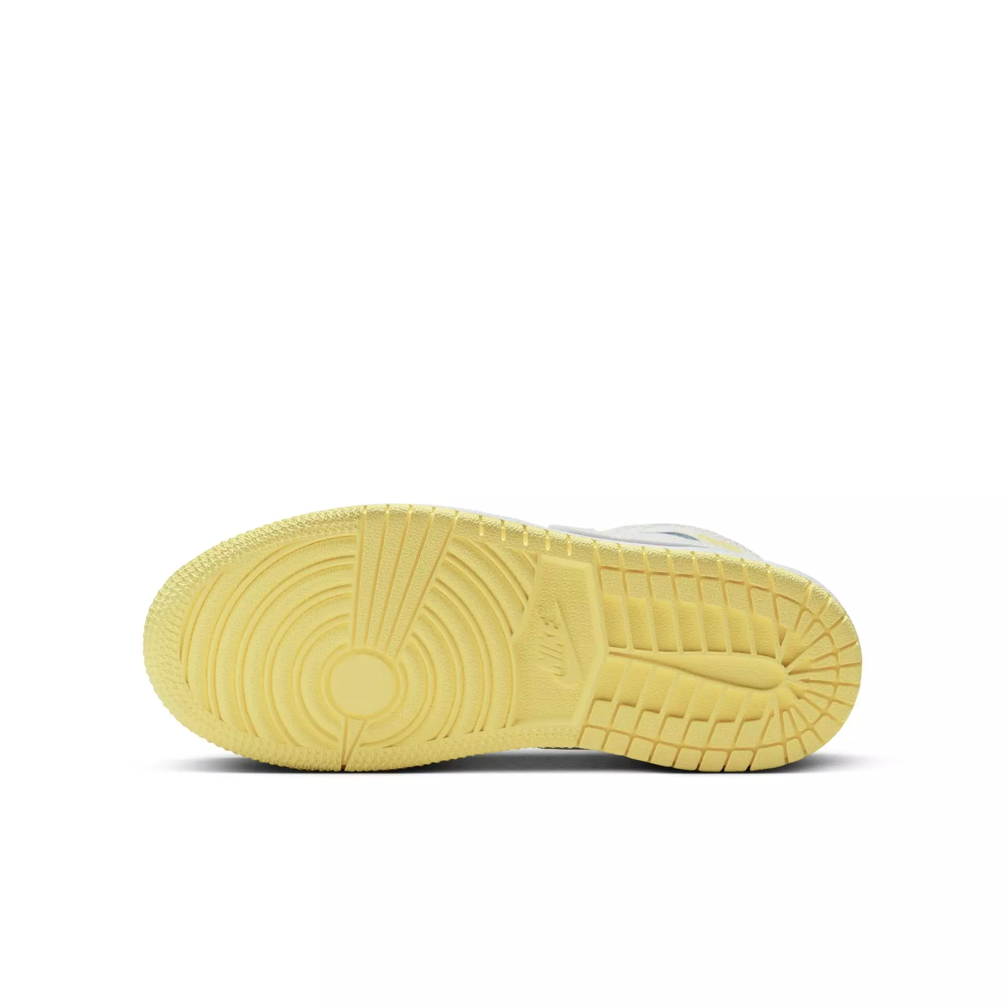 Jordan 1 Mid "Sail/Lt Laser Orange/White" Preschool Girls' Shoe - WHITE/YELLOW