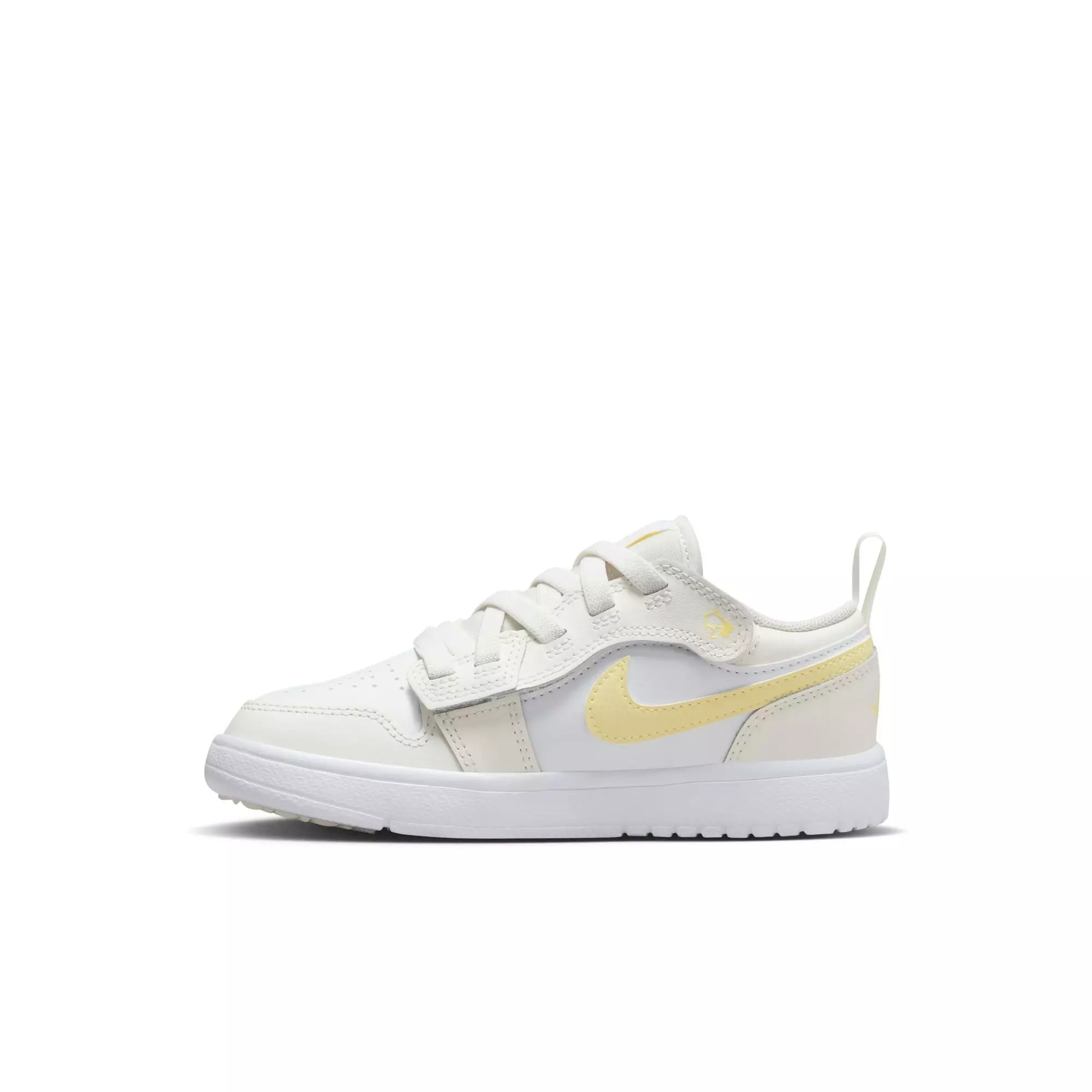 Jordan 1 Low Alt "Sail/Lt Laser Orange/White/Laser Fuchsia" Preschool Girls' Shoe - WHITE/YELLOW