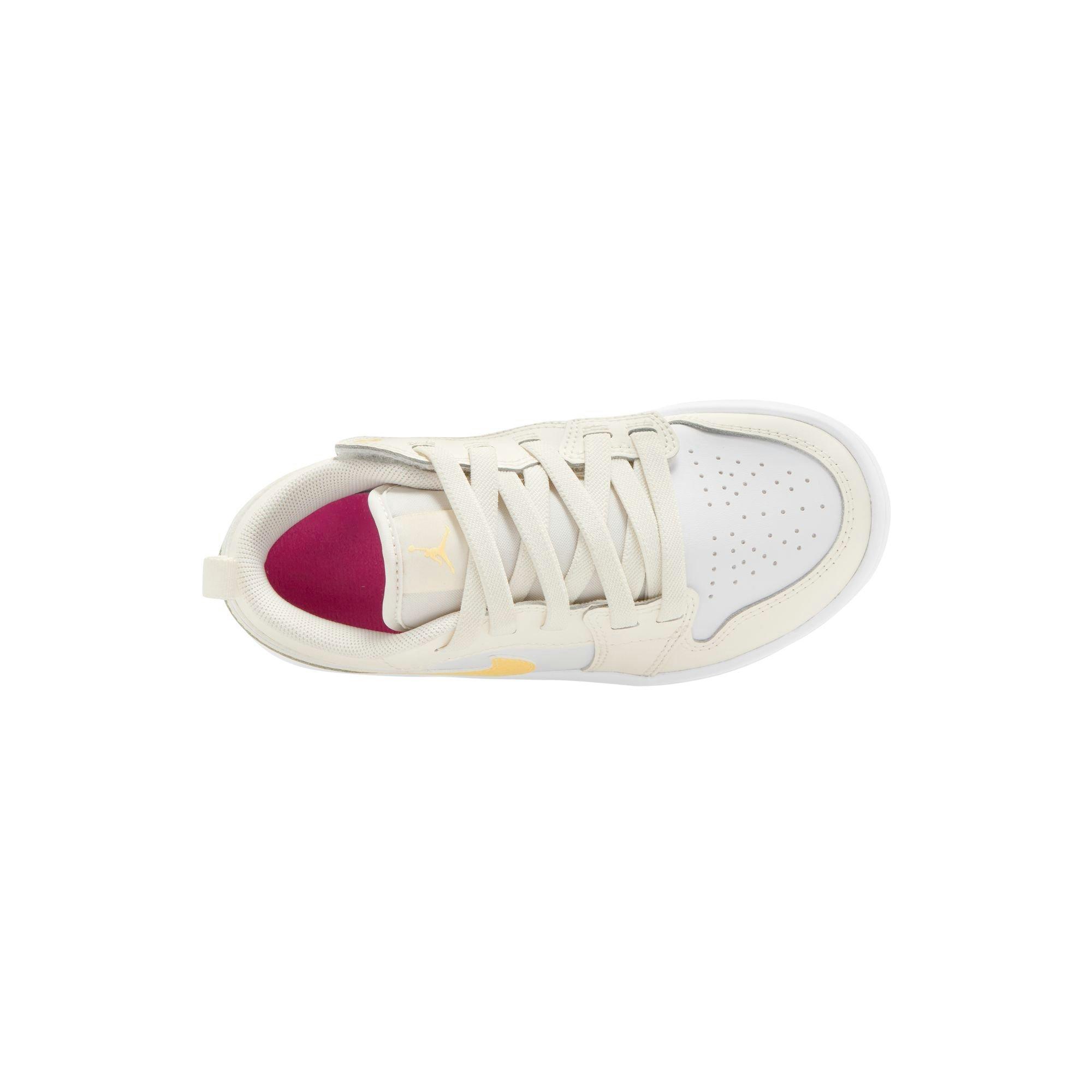 Jordan 1 Low Alt Preschool Girls' "Sail/Lt Laser Orange/White/Laser Fuchsia" Shoe