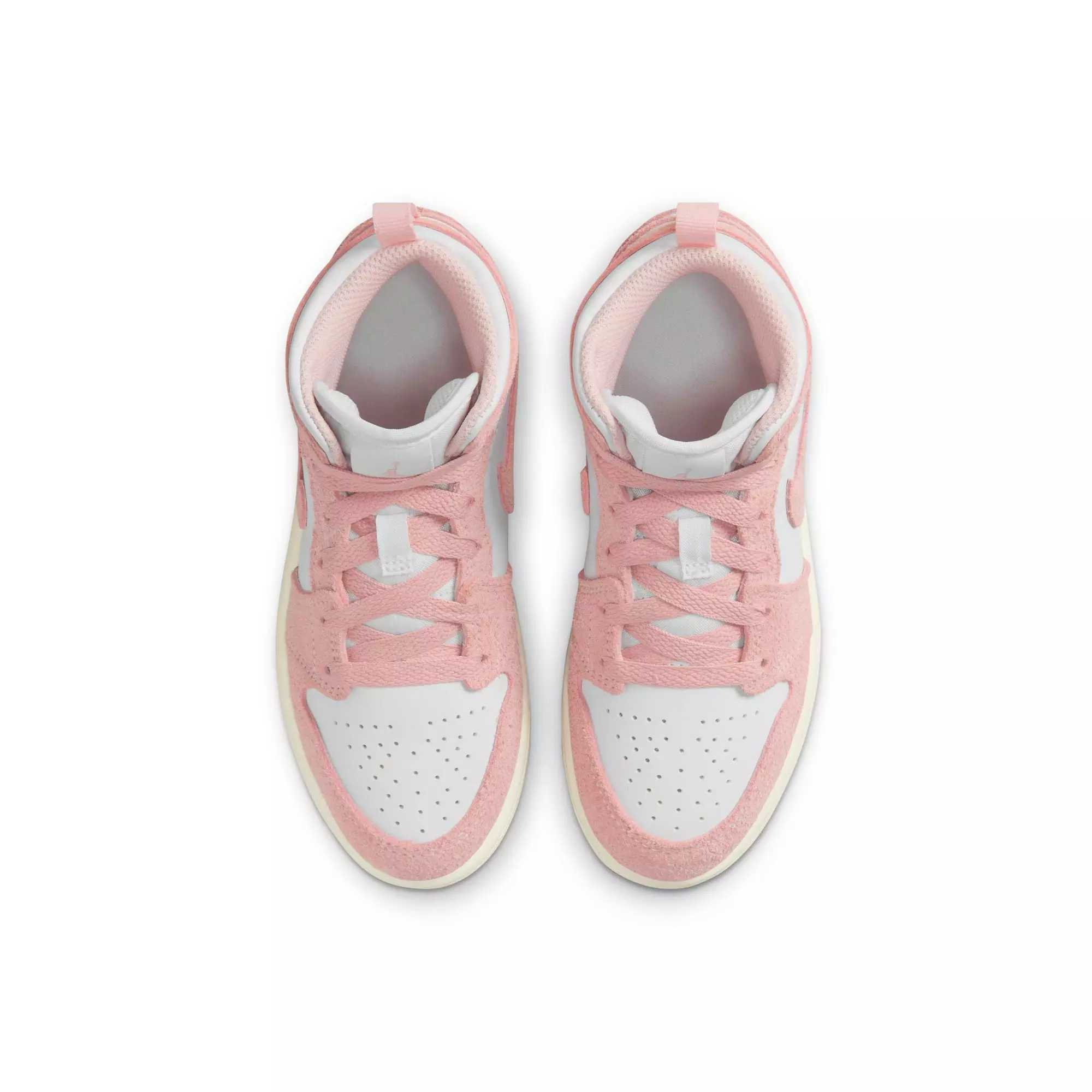 Jordan 1 Mid SE "White/Legend Pink/Sail" Preschool Girls' Shoe - PINK/WHITE