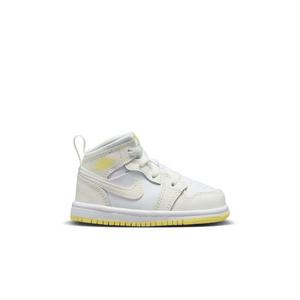 Jordan 1 Mid "Sail/Lt Laser Orange/White" Toddler Girls' Shoe