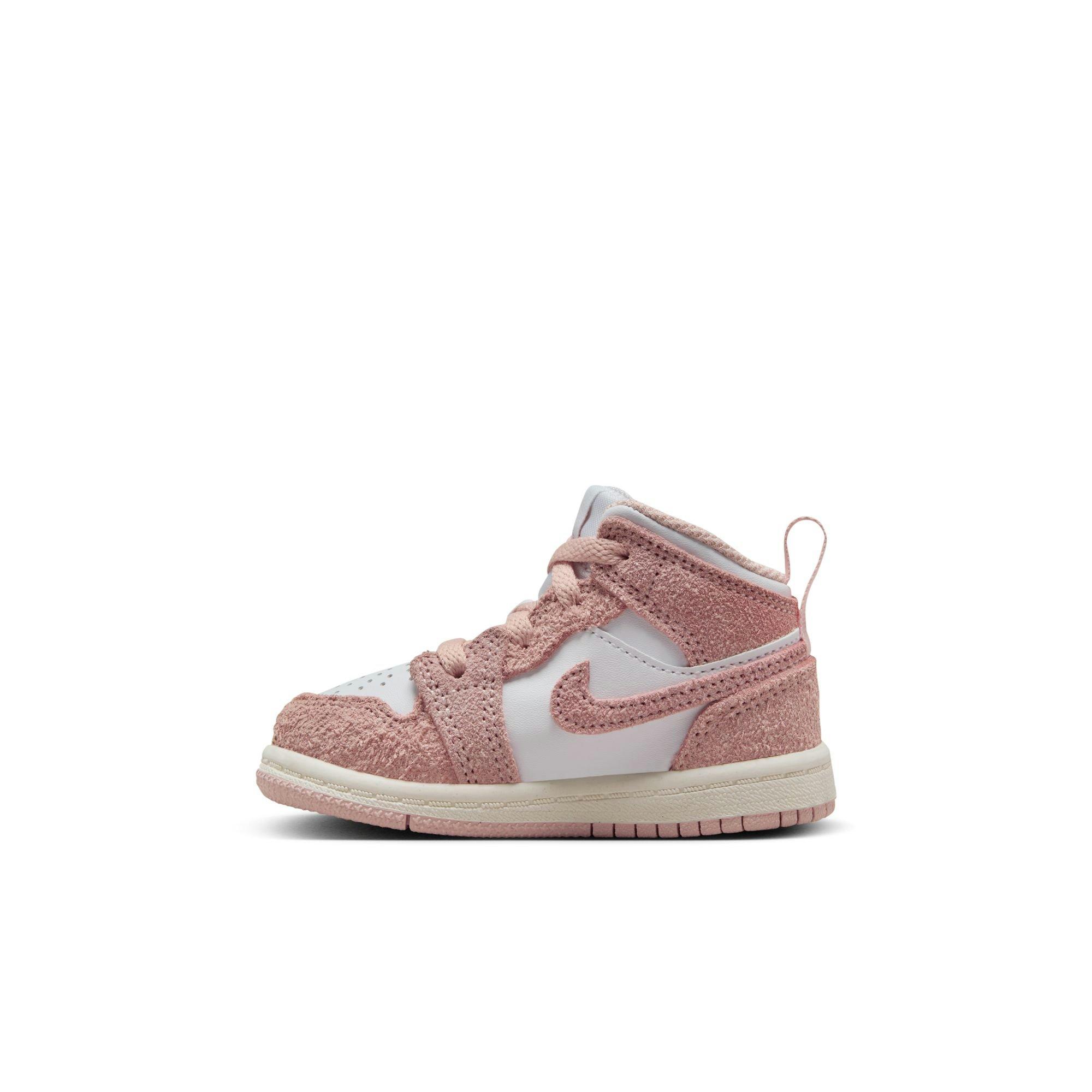 Jordan 1 Mid SE Toddler Girls' "White/Legend Pink/Sail" Shoe