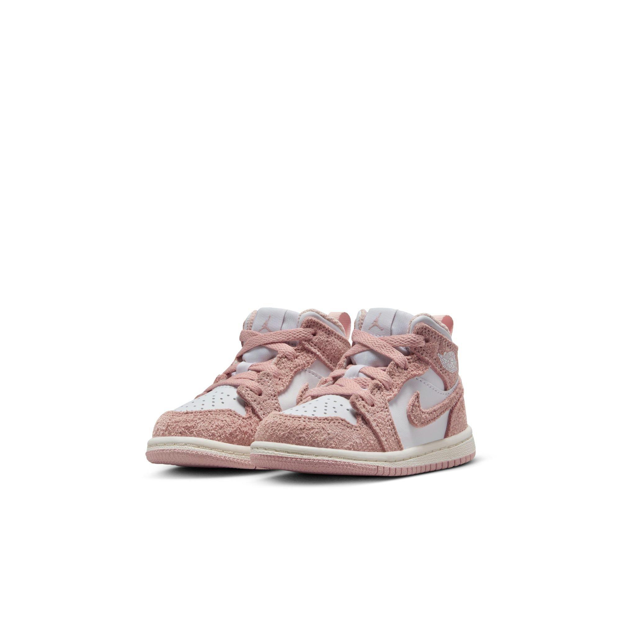 Jordan 1 Mid SE Toddler Girls' "White/Legend Pink/Sail" Shoe