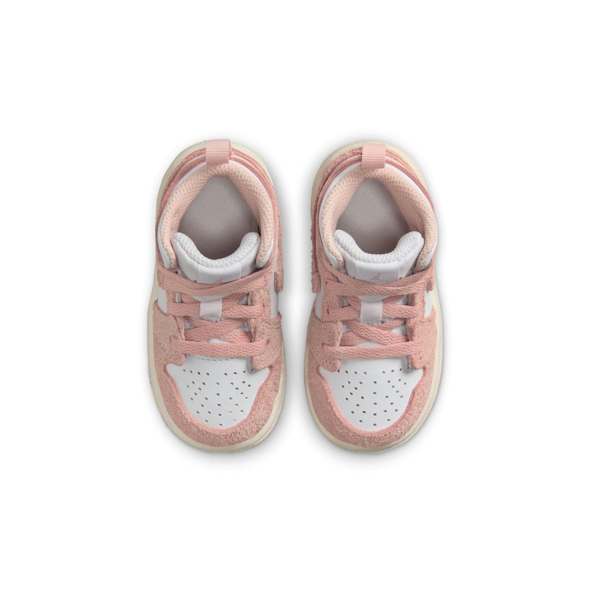 Jordan 1 Mid SE Toddler Girls' "White/Legend Pink/Sail" Shoe