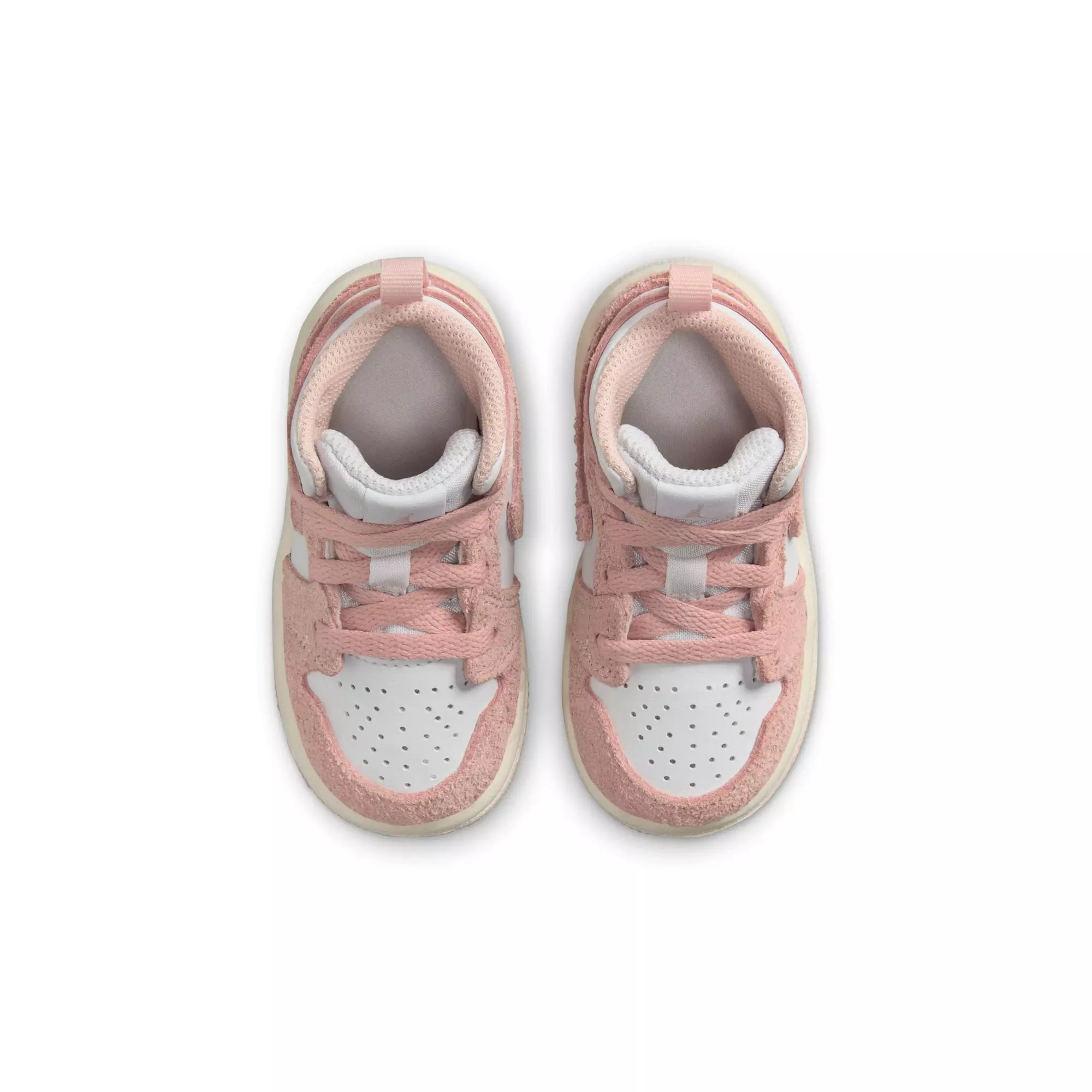 Jordan 1 Mid SE "White/Legend Pink/Sail" Toddler Girls' Shoe - PINK/WHITE