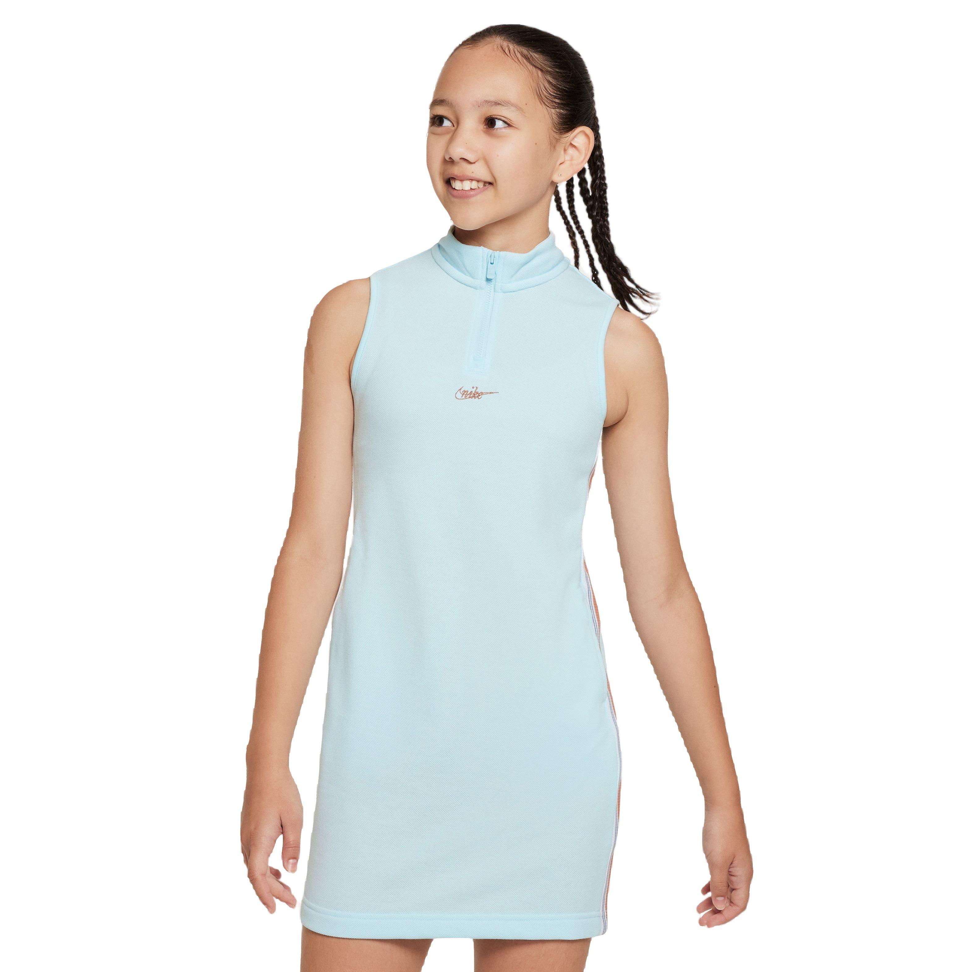 Nike Big Girls' Sportswear Dress-Blue - BLUE