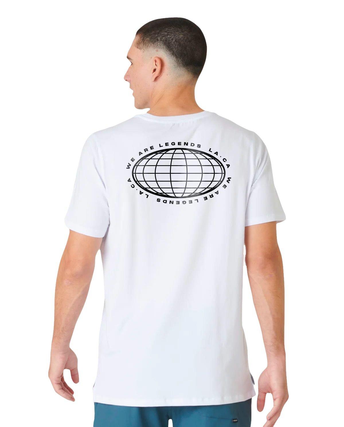 Legends Men's Aviation Globe Graphic Tee - WHITE Thumbnail View 2