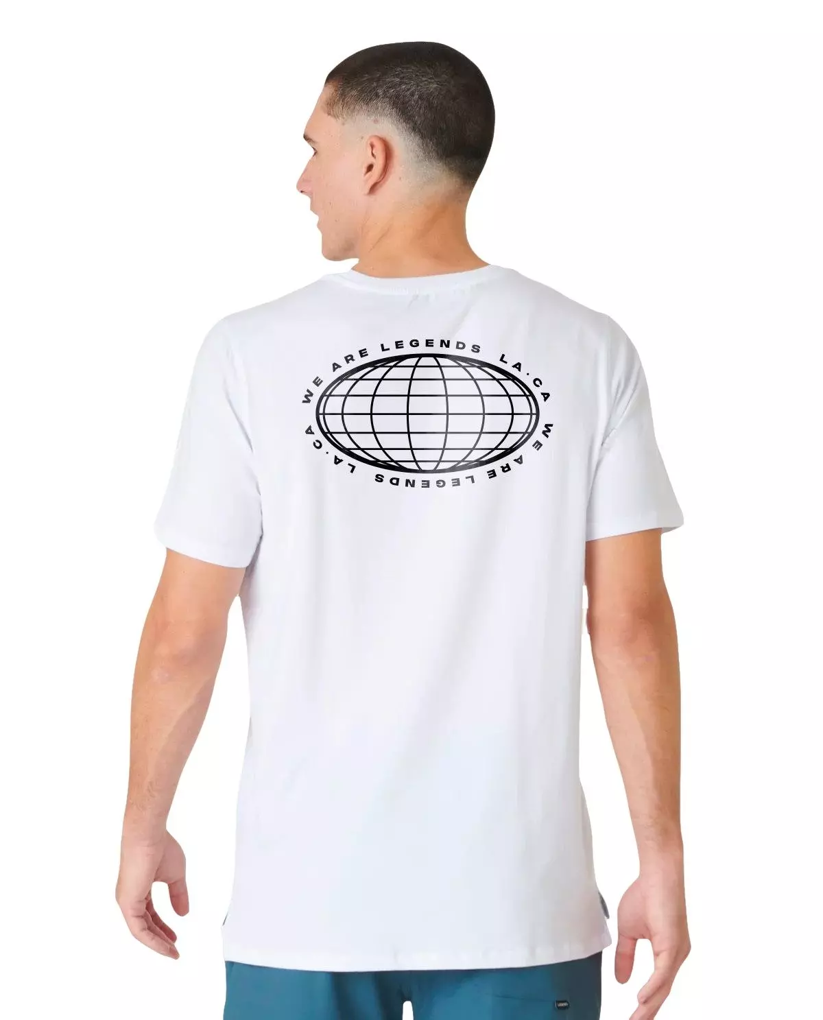 Legends Men's Aviation Globe Graphic Tee - WHITE