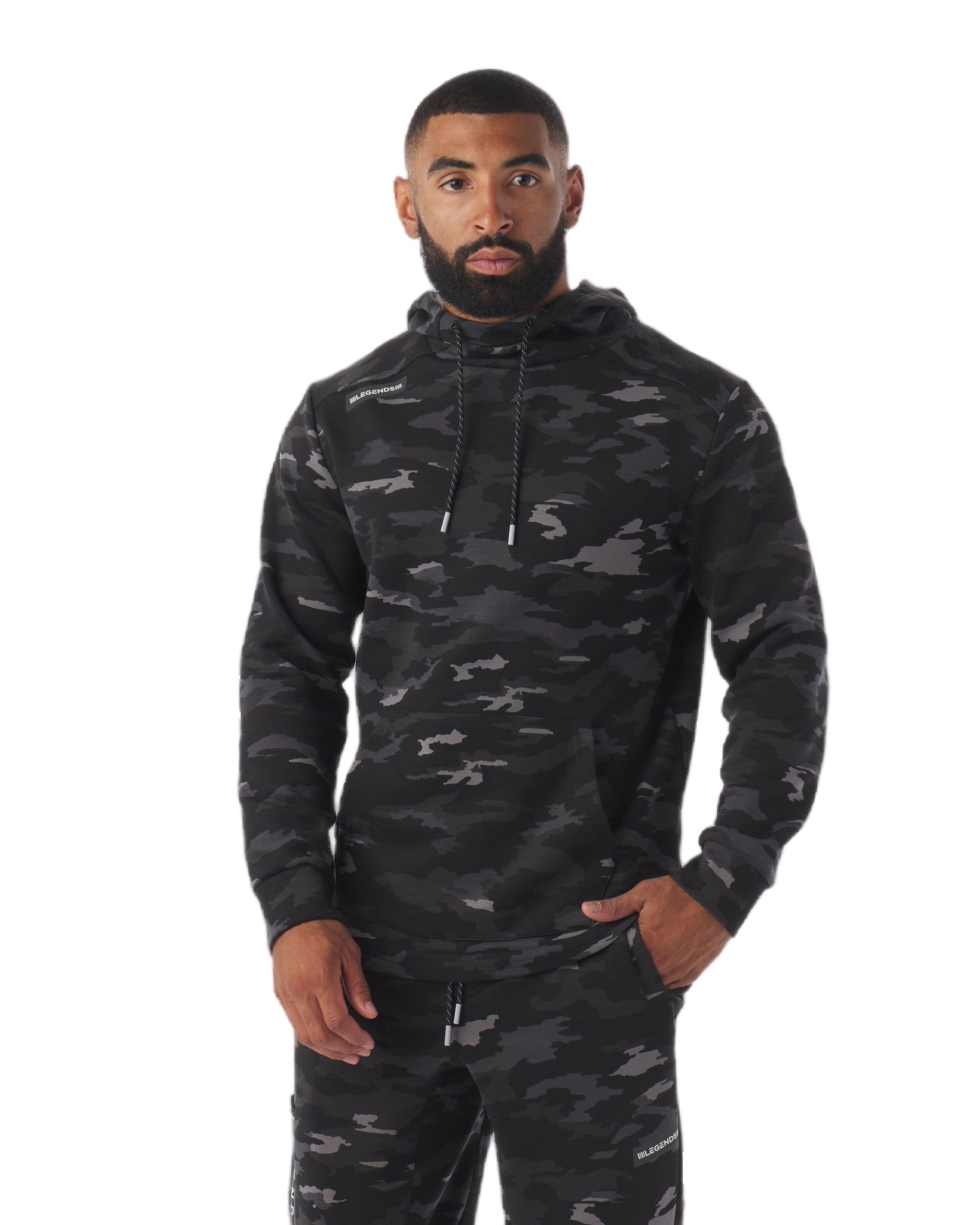 Legends Men's Hawthorne Tech 2.0 Hoodie - Camo/Black - BLACK Thumbnail View 1