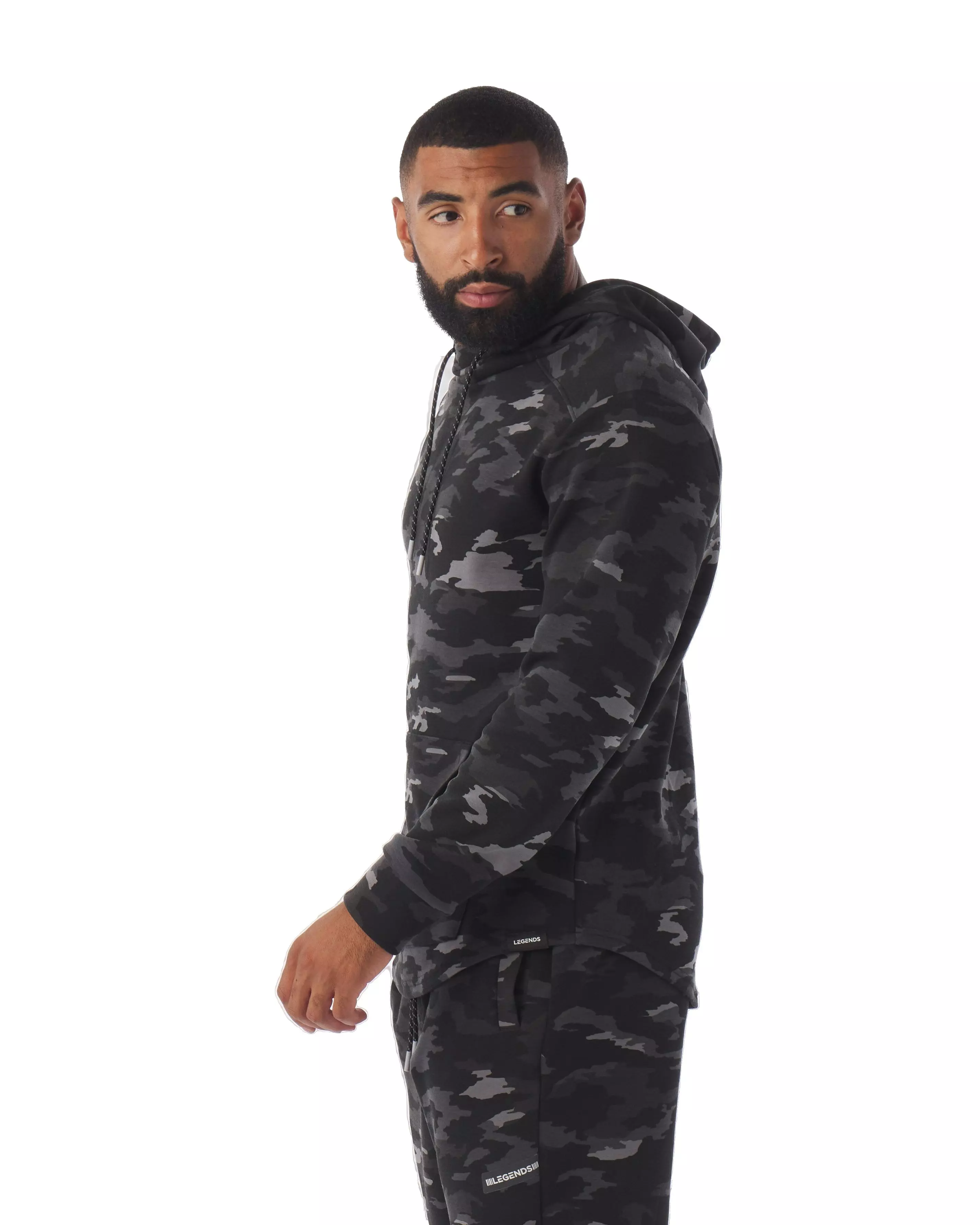 Legends Men's Hawthorne Tech 2.0 Hoodie - Camo/Black - BLACK