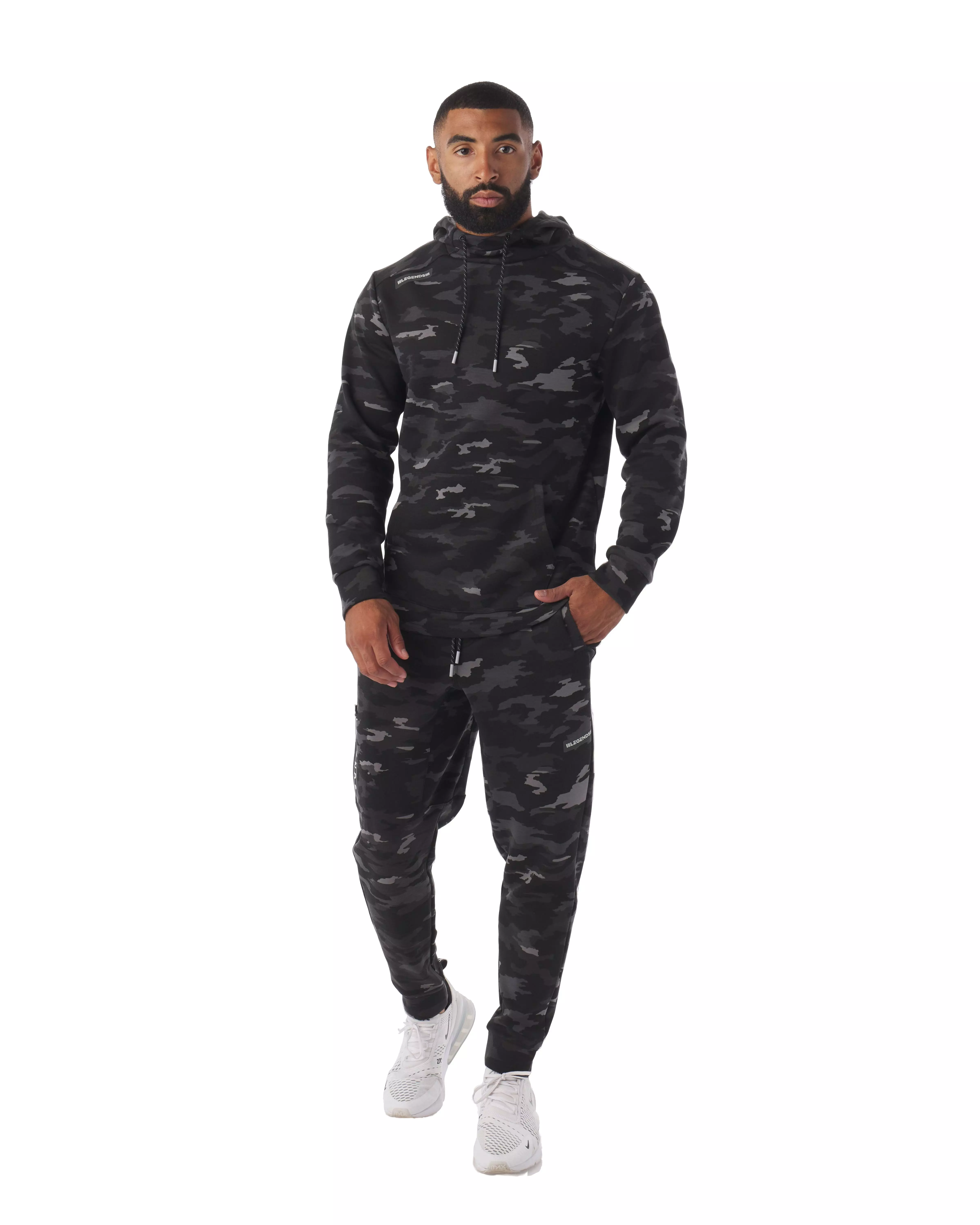 Legends Men's Hawthorne Tech 2.0 Hoodie - Camo/Black - BLACK