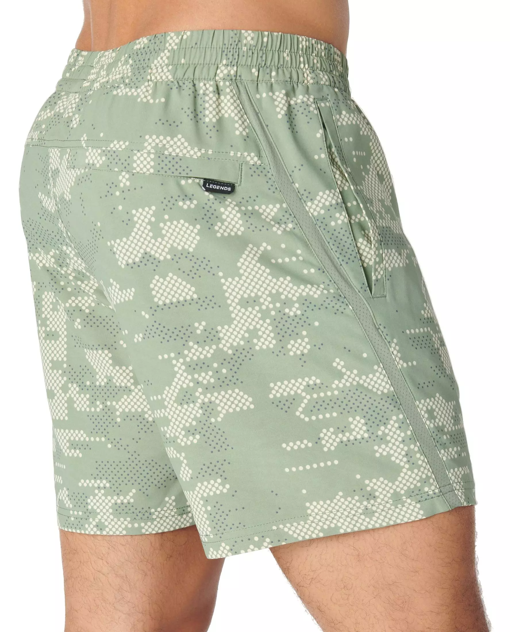 Legends Men's Bishop 7-Inch Lined Shorts - Camo - GREEN