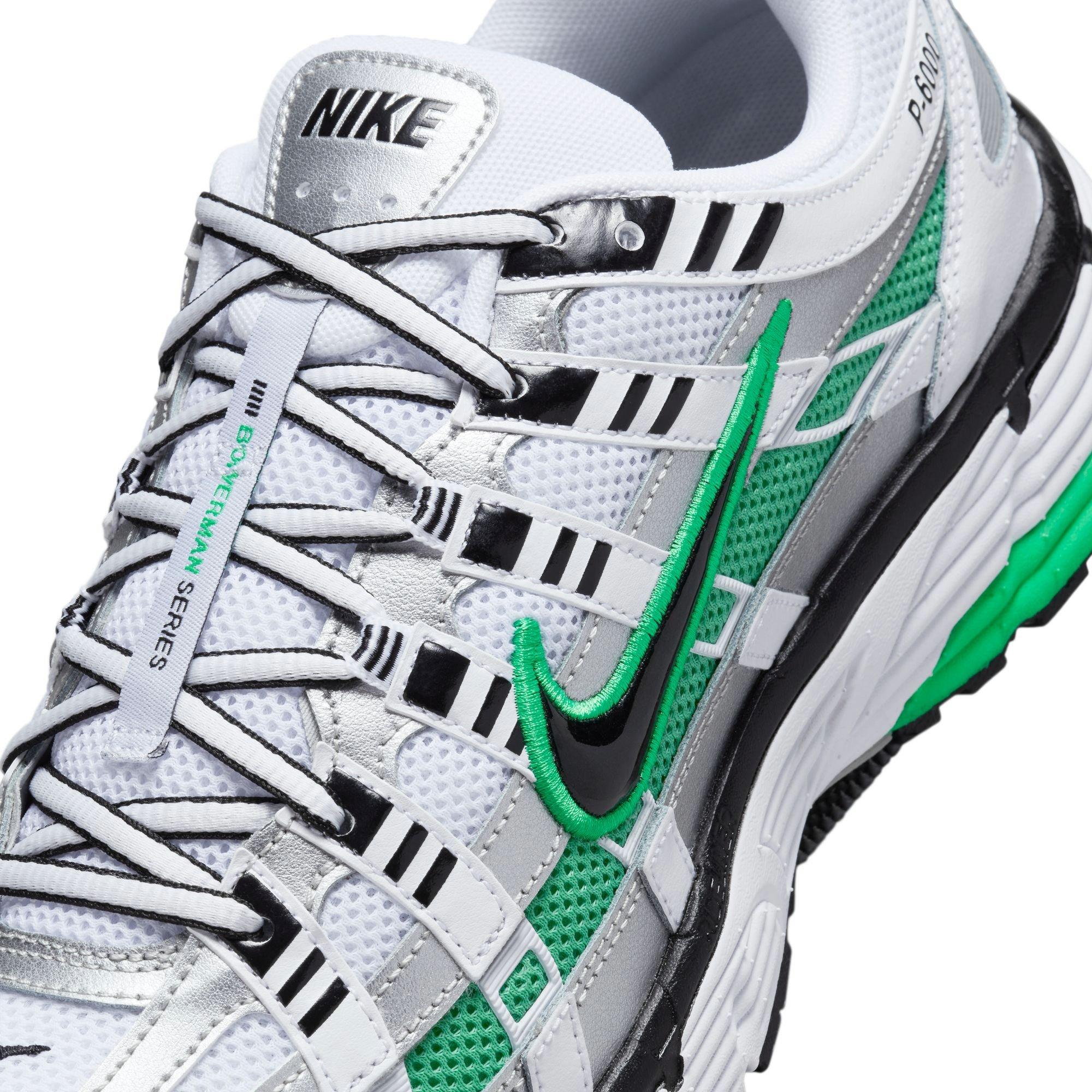 Nike P-6000 Men's "White/Black/Metallic Silver/Spring Green" Shoe