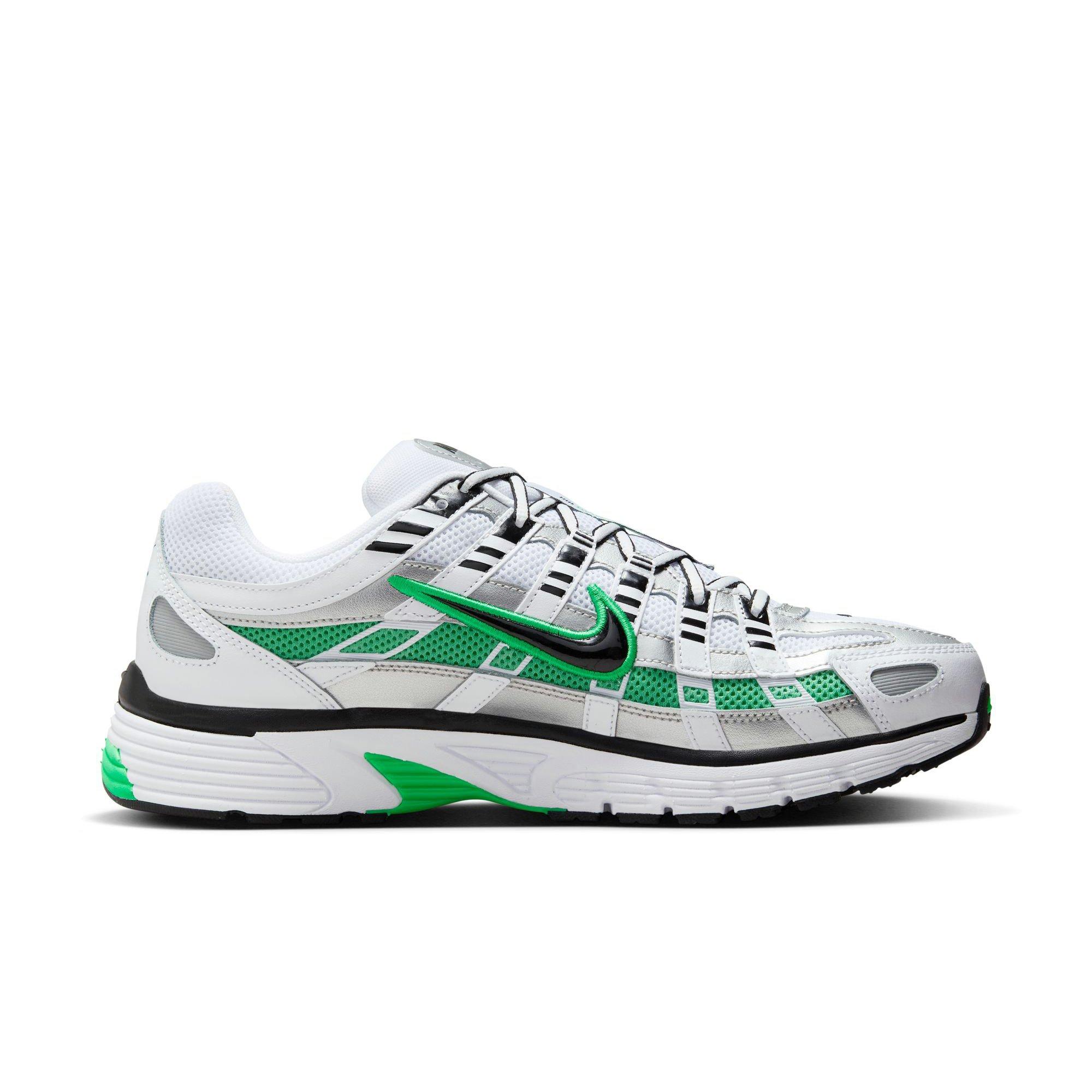 Nike P 6000 White Black Metallic Silver Spring Green Men s Shoe Hibbett